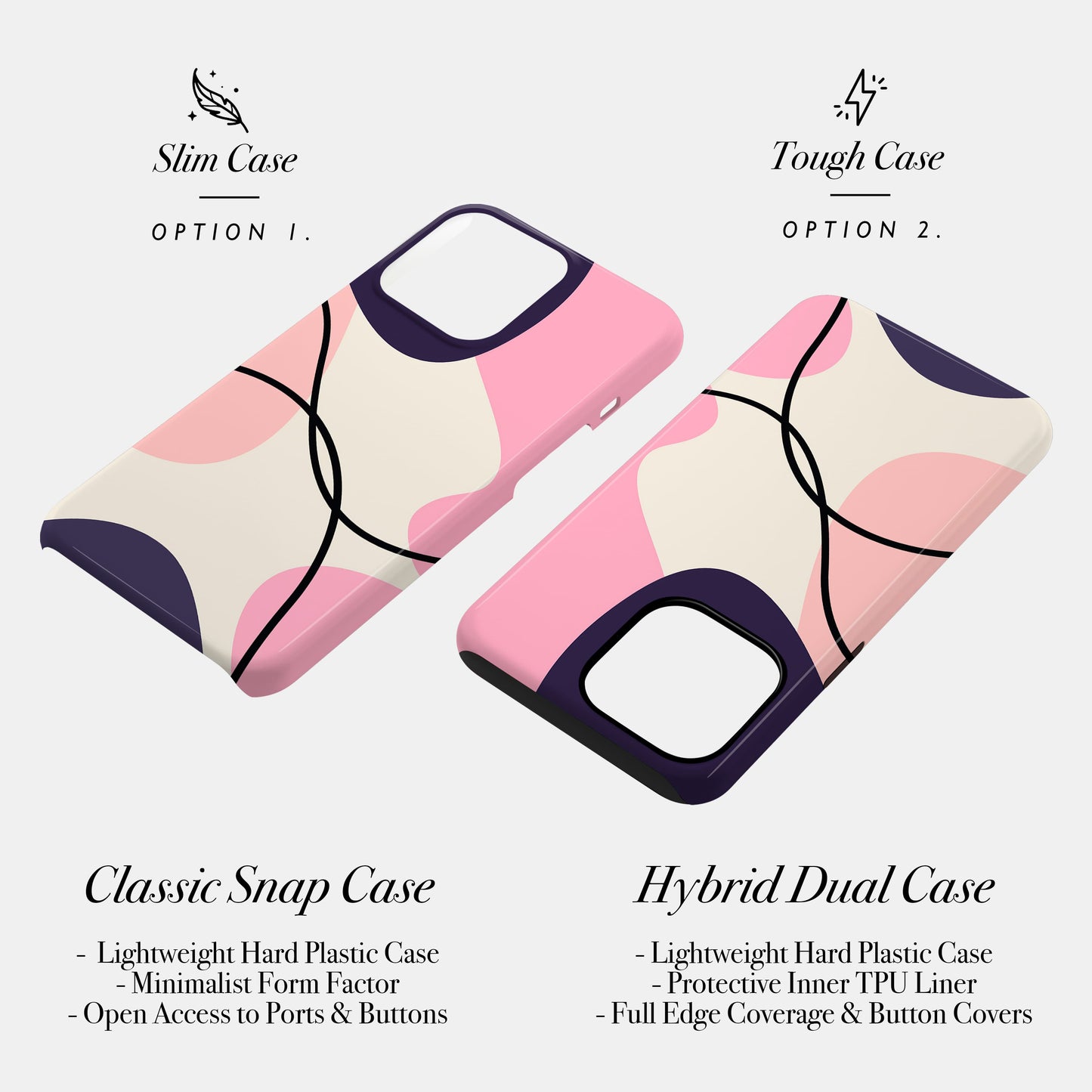 Purple and Pink Abstract Print Case Phone Case