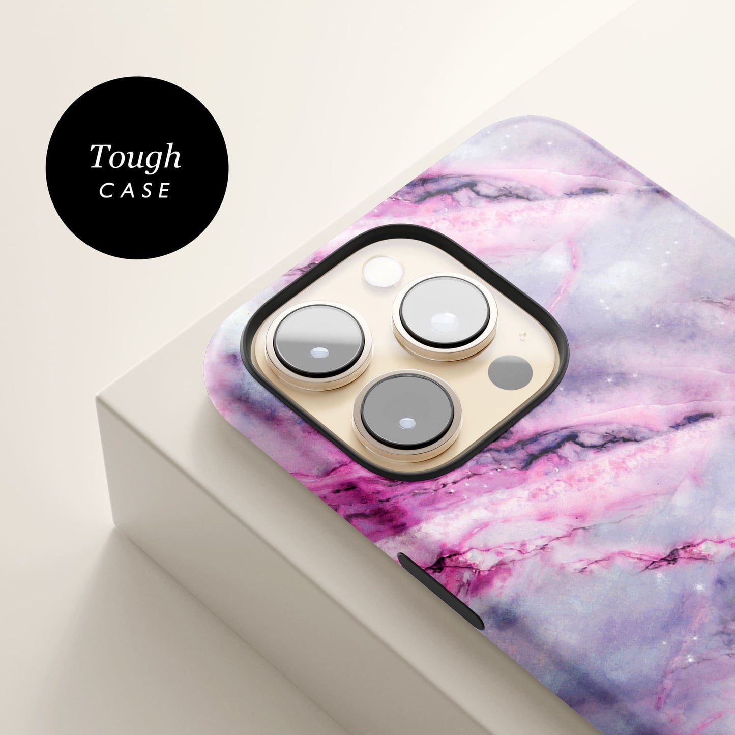Pink and Purple Marble Initials Case  Phone Case