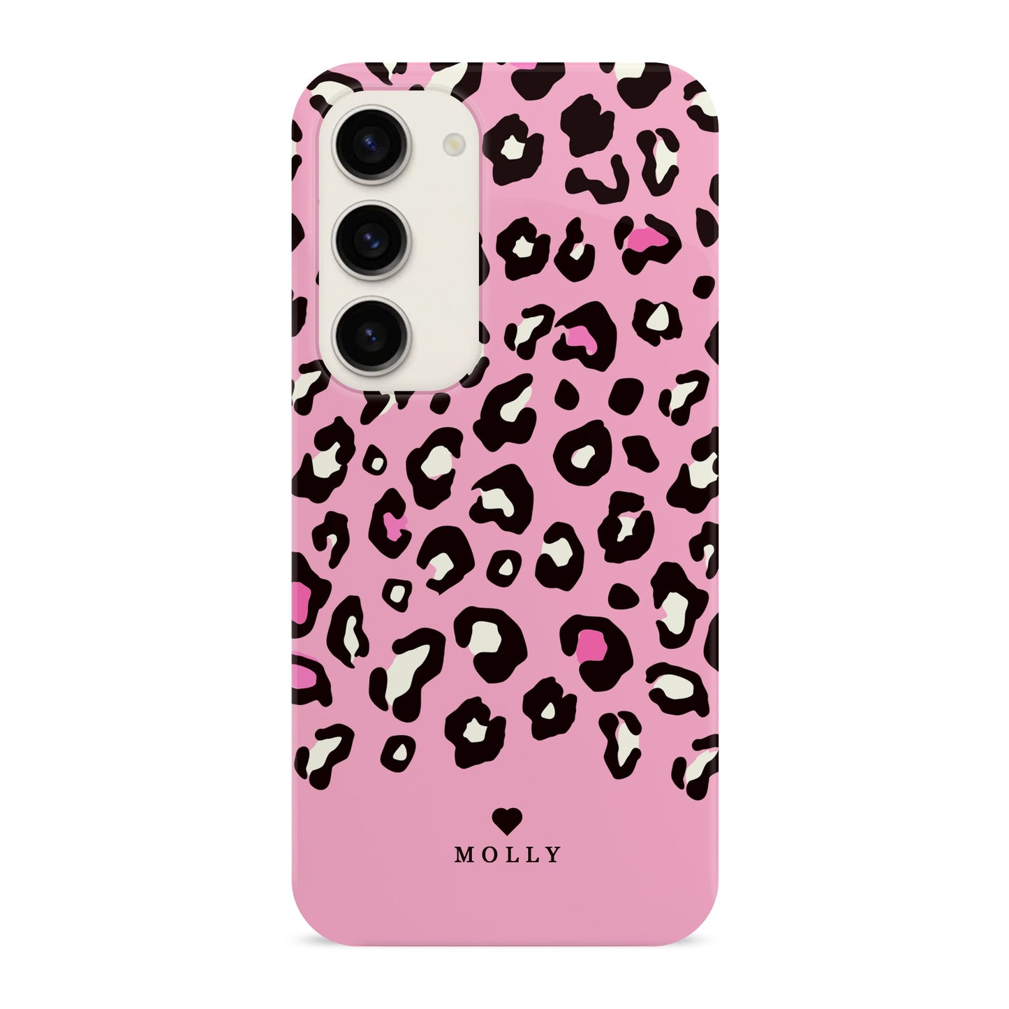 Pink Heart Personalised Leopard Print Case Phone Case