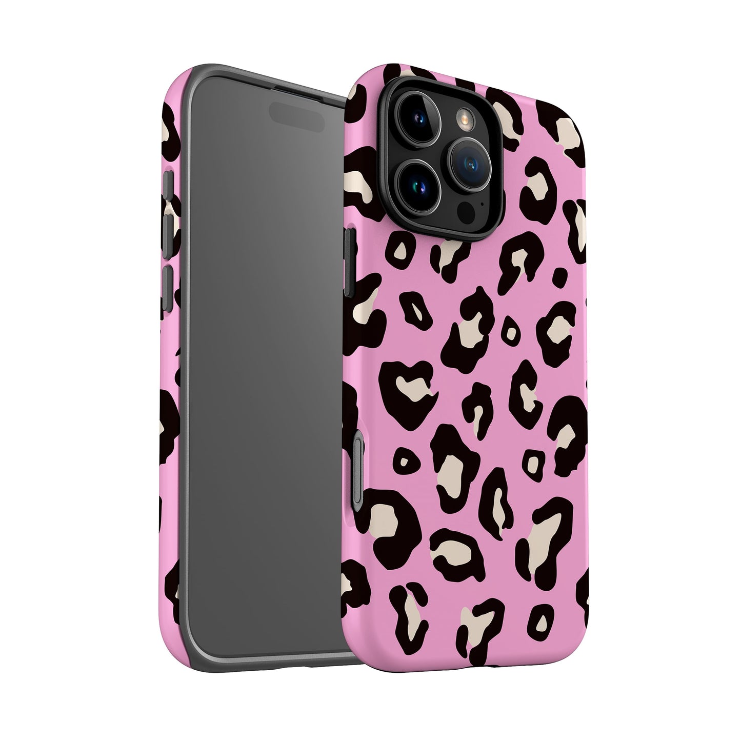 Pink Vibes Leopard Print Case iPhone 16 Pro Phone Case