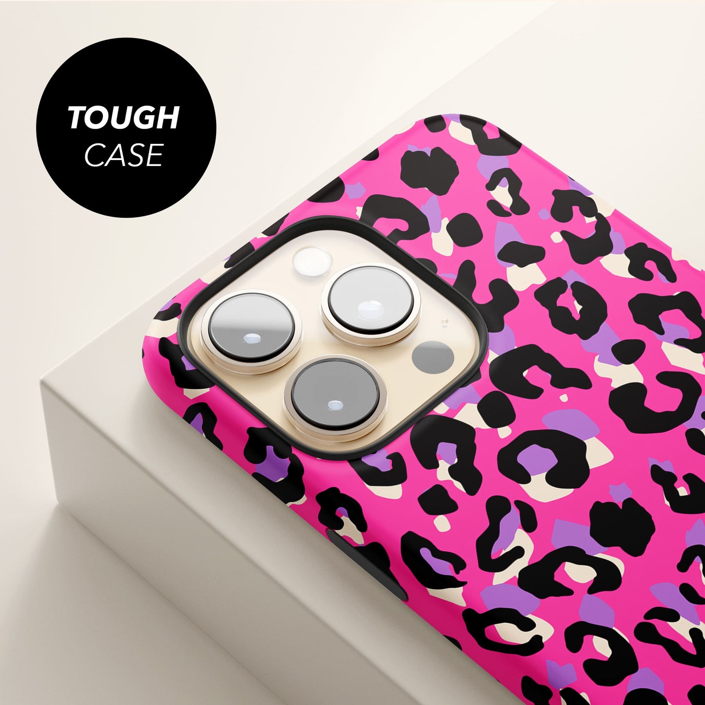 Purple and Pink Abstract Leopard Print Phone Case Phone Case