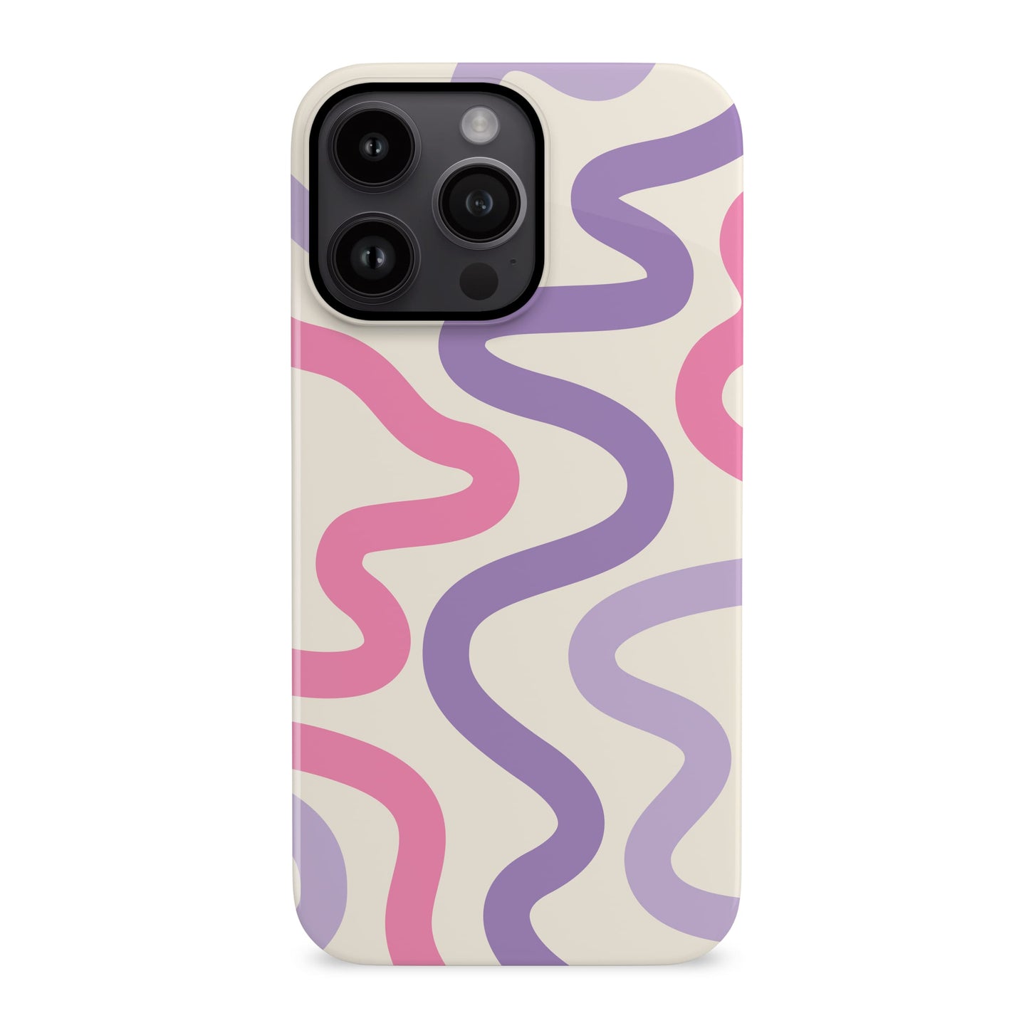Purple and Pink Abstract Wavy Pattern Print Case iPhone 16 Phone Case