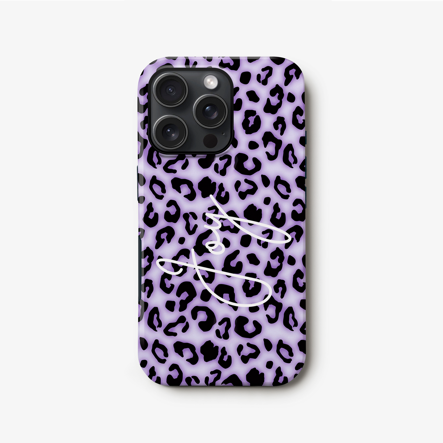 Personalised Purple Blush Leopard Print Phone Case iPhone 16 Phone Case
