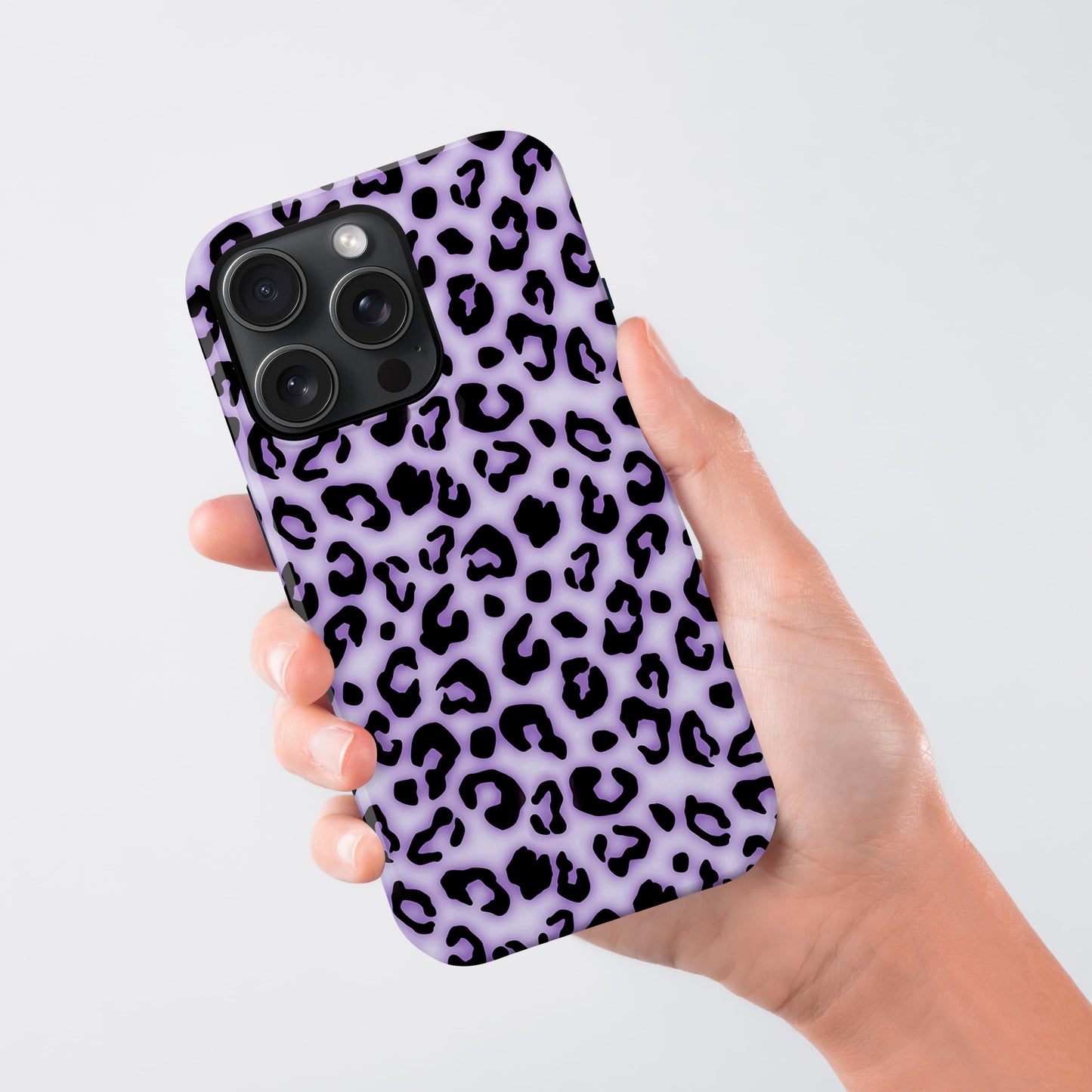Personalised Purple Blush Leopard Print Phone Case Phone Case