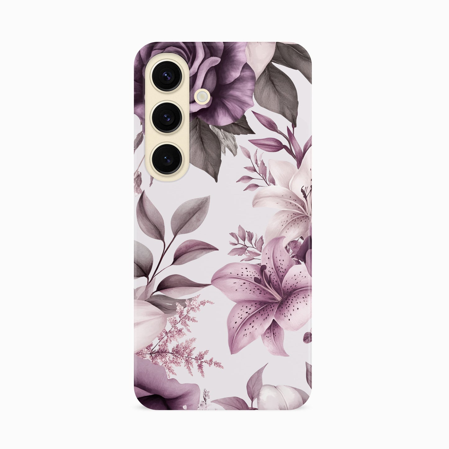 Purple Lily Floral Print Phone Case Phone Case