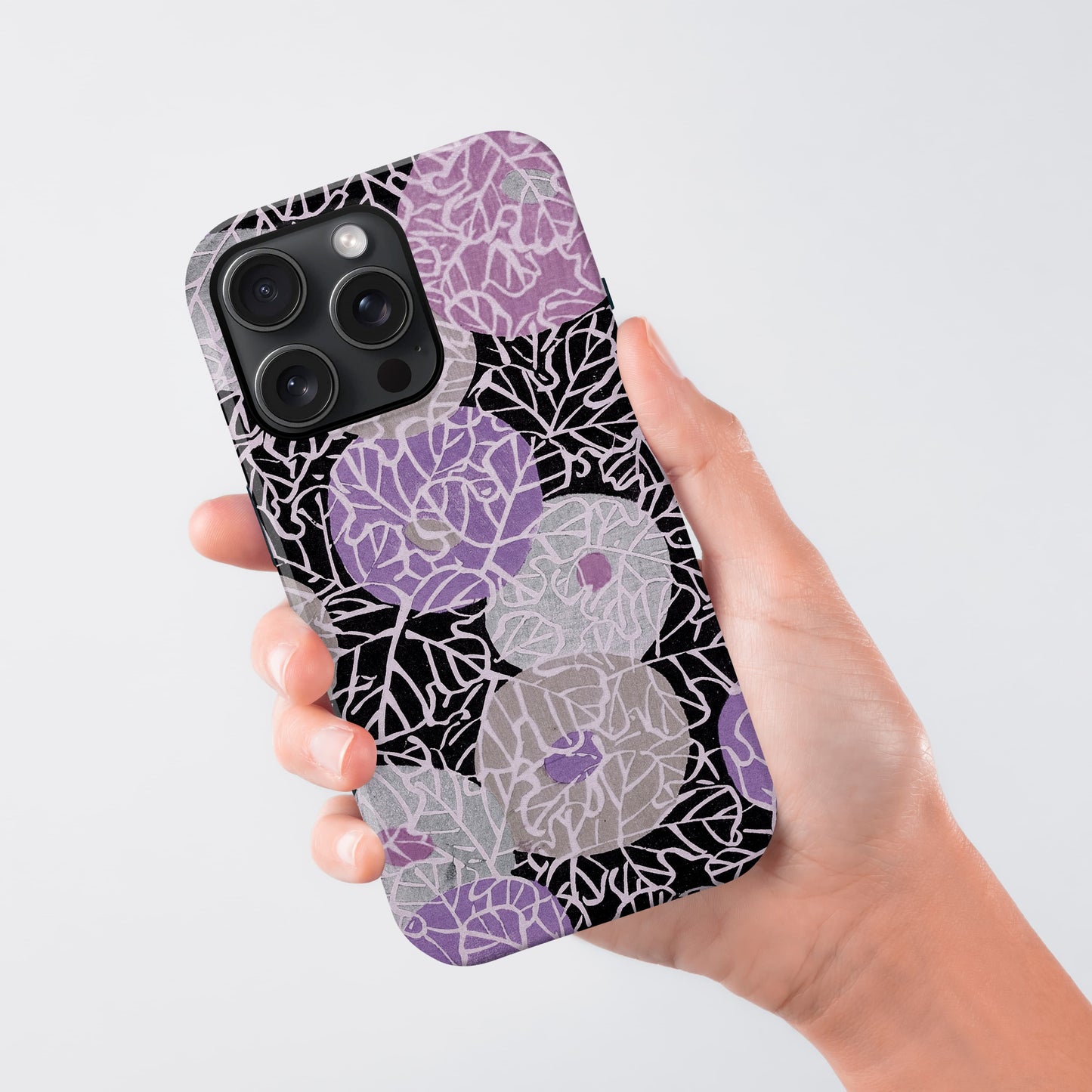 Purple Japanese Floral Print Case Phone Case