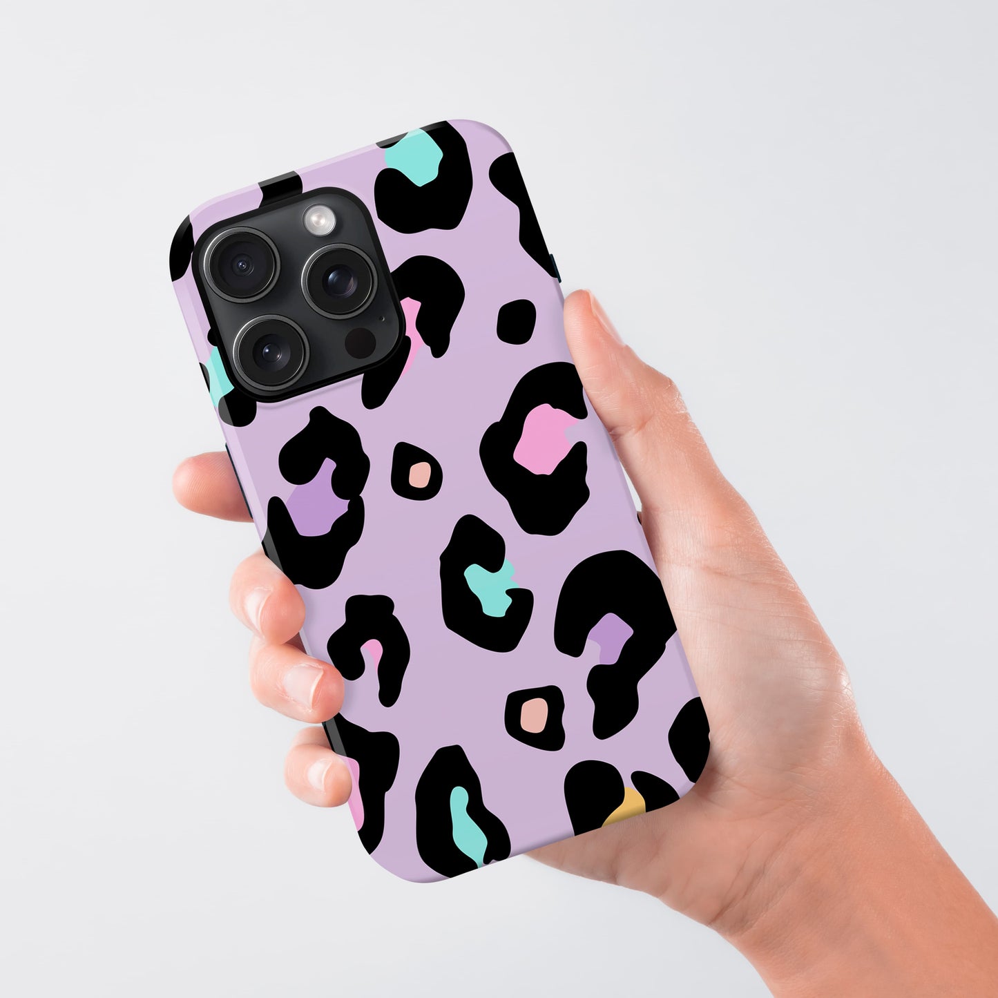Purple Multicolour Leopard Print Phone Case Phone Case