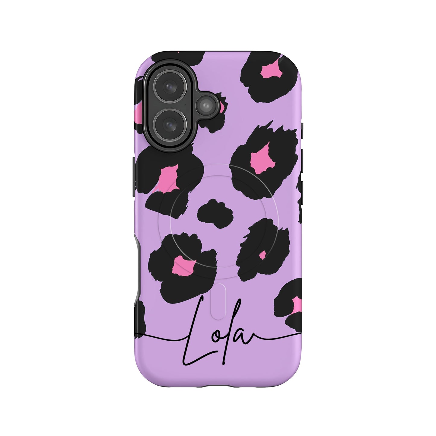 Purple Pink Leopard Print Custom Magsafe Case