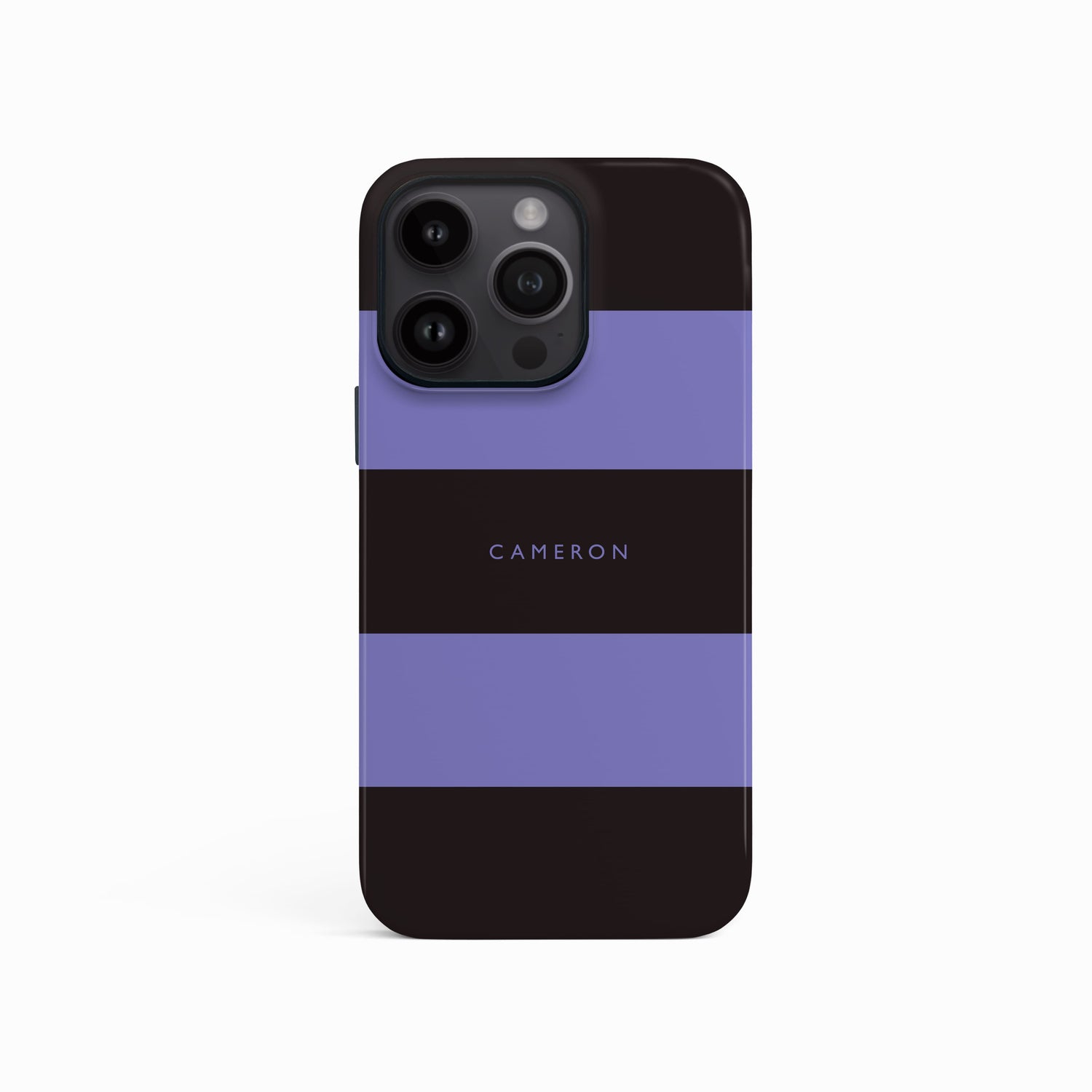 Purple Black Stripe Custom Case iPhone 15 Phone Case