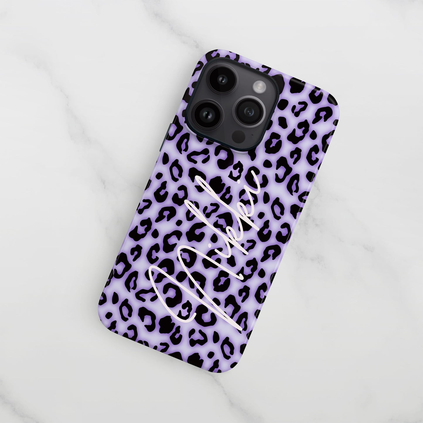 Personalised Purple Blush Leopard Print Phone Case Phone Case