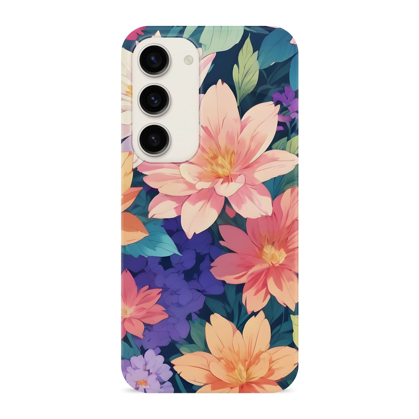 Japanese Rainbow Floral Print Case Phone Case