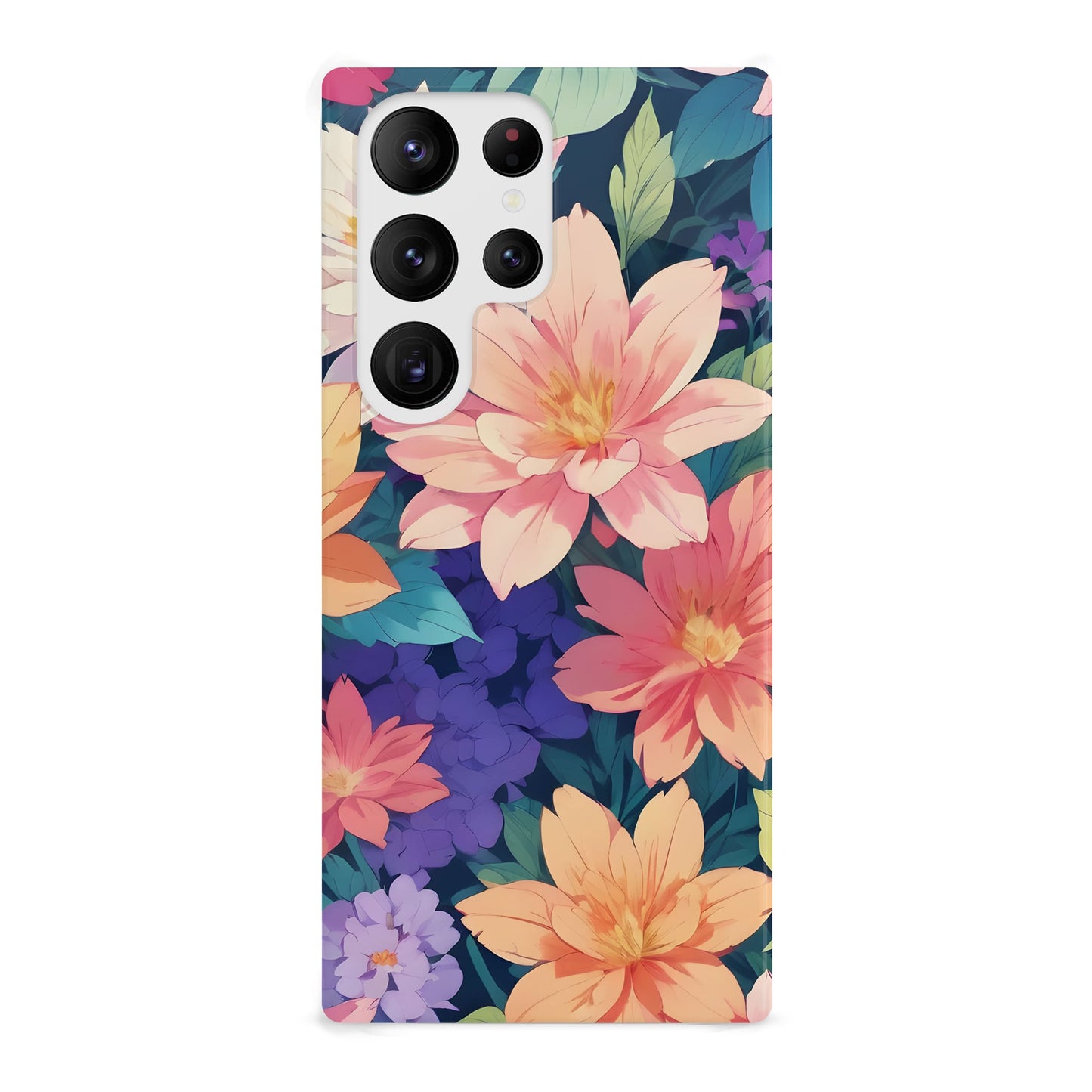 Japanese Rainbow Floral Print Case Phone Case
