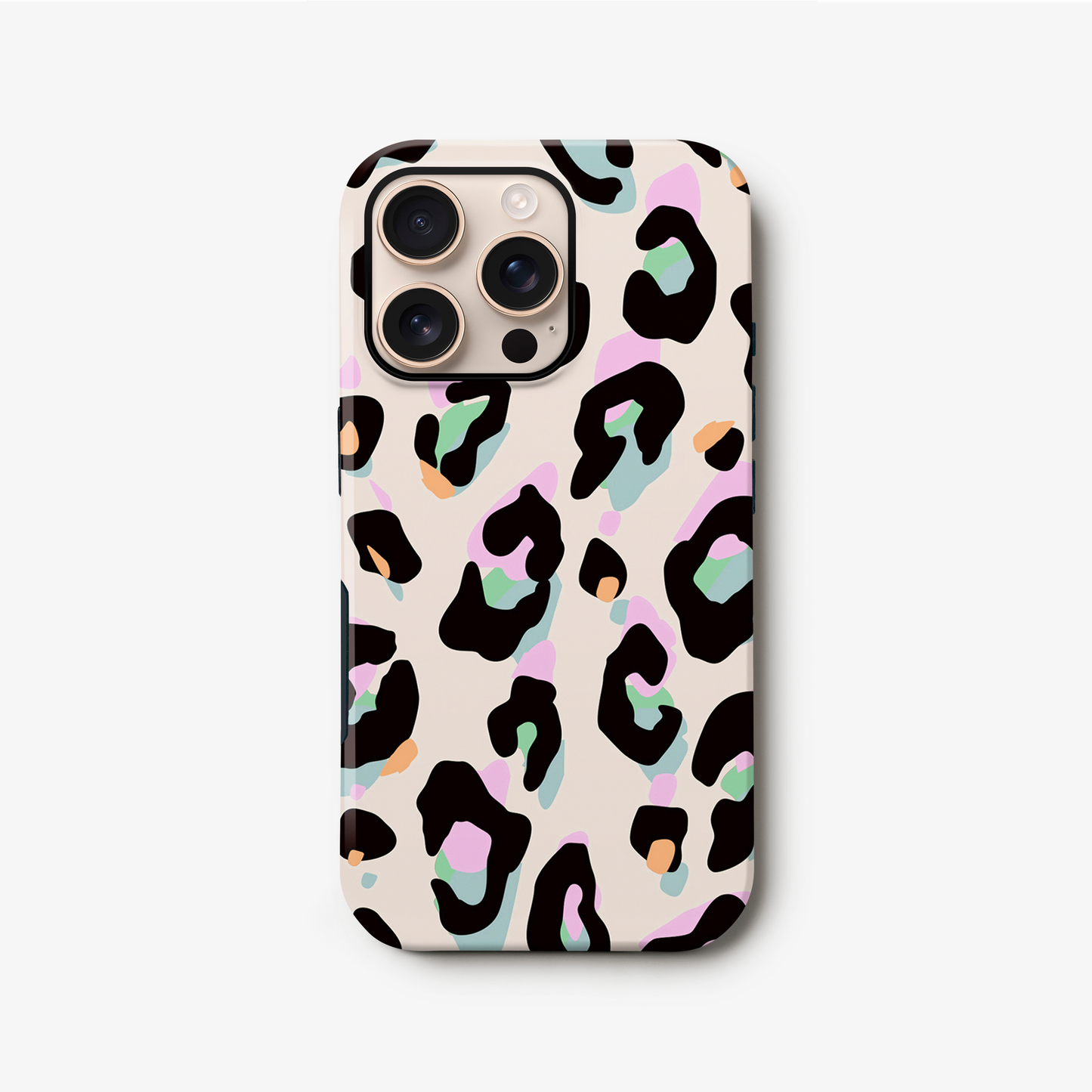 Multicolour Rainbow Leopard Print Phone Case iPhone 16 Phone Case