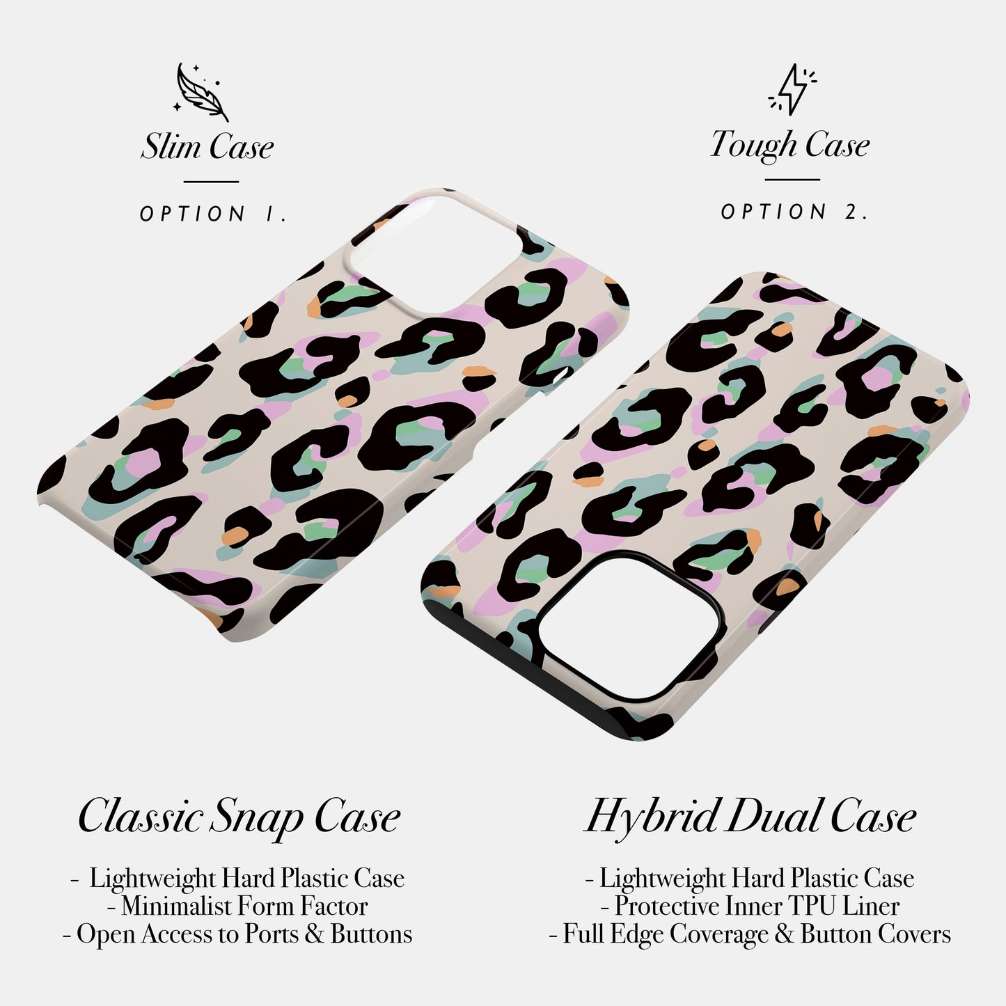 Multicolour Rainbow Leopard Print Phone Case Phone Case