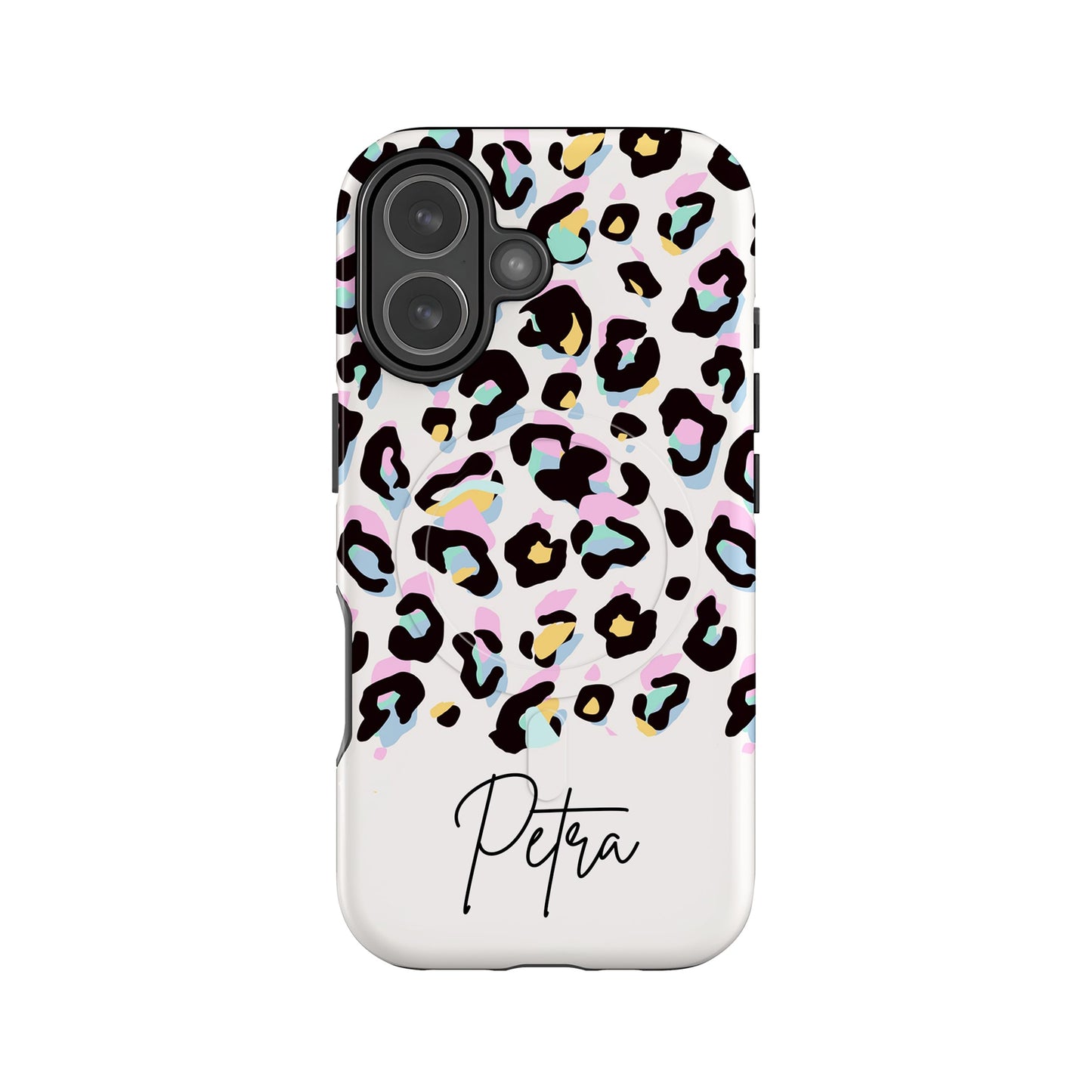 Custom Rainbow Leopard Print Magsafe Case
