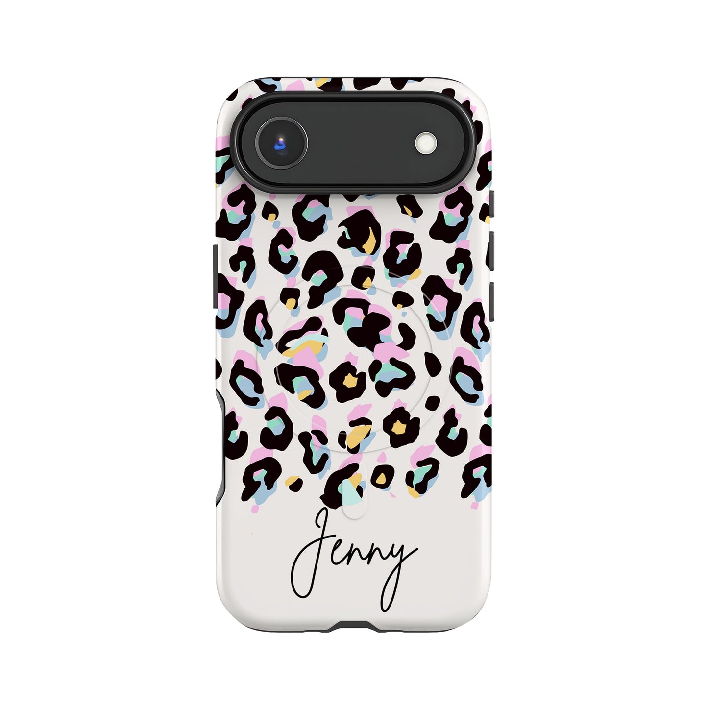 Custom Rainbow Leopard Print Magsafe Case