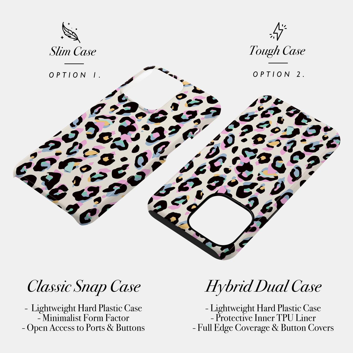 Multicolour Ditsy Leopard Print Phone Case Phone Case