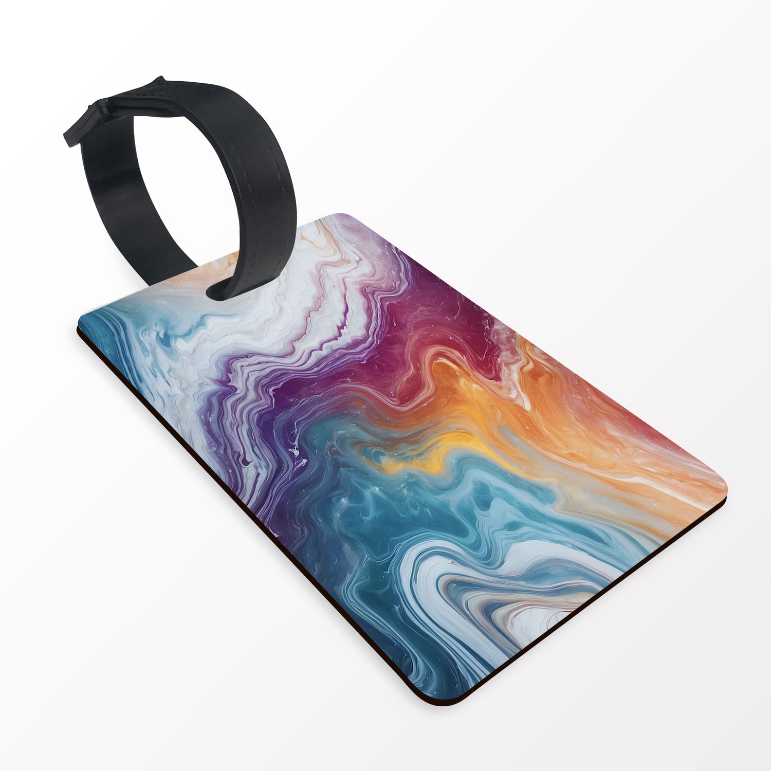 Personalised Rainbow Marble Print Luggage Tag  luggage tag