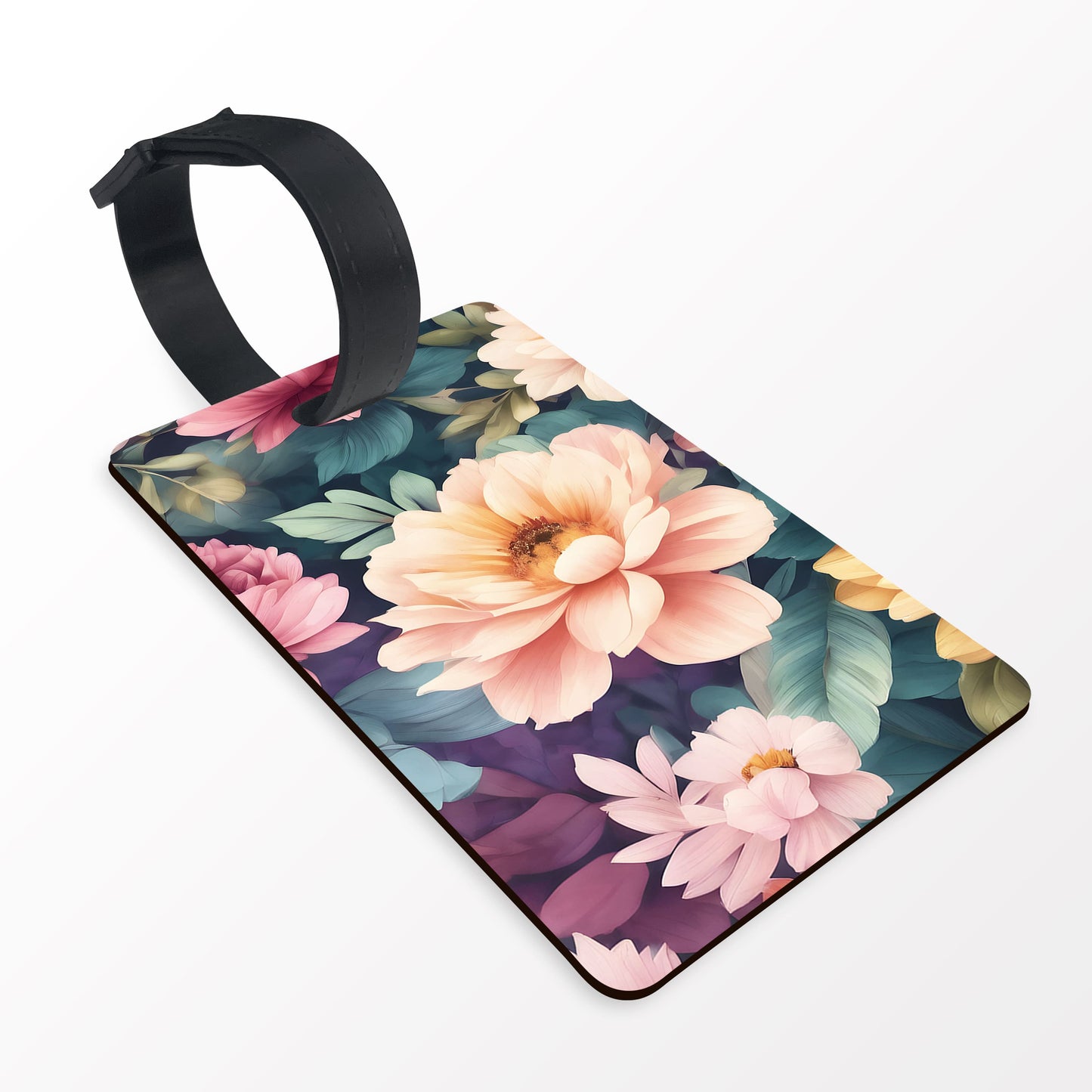 Rainbow Floral Personalised Initials Luggage Tag  luggage tag