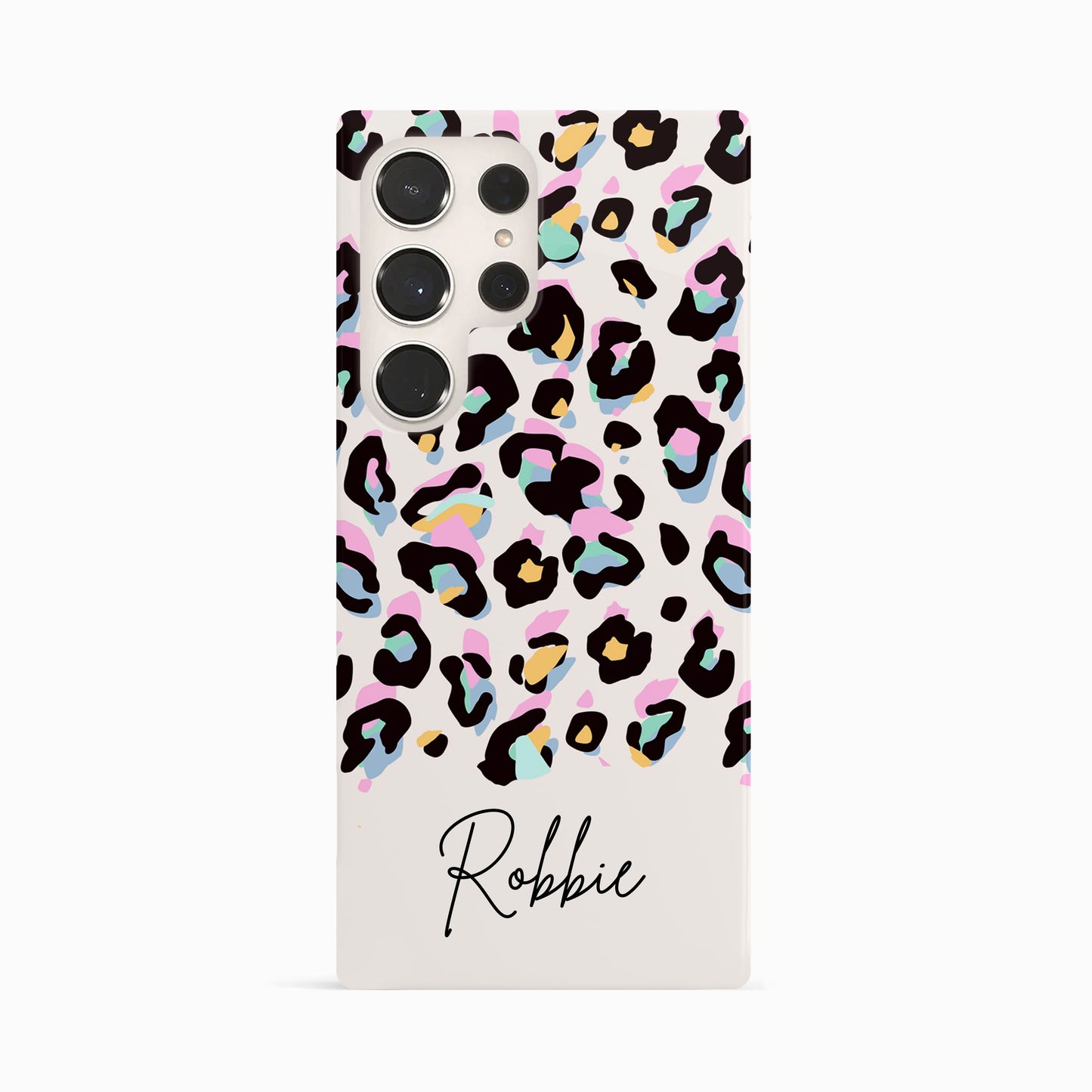 Custom Name Rainbow Leopard Print Phone Case Phone Case