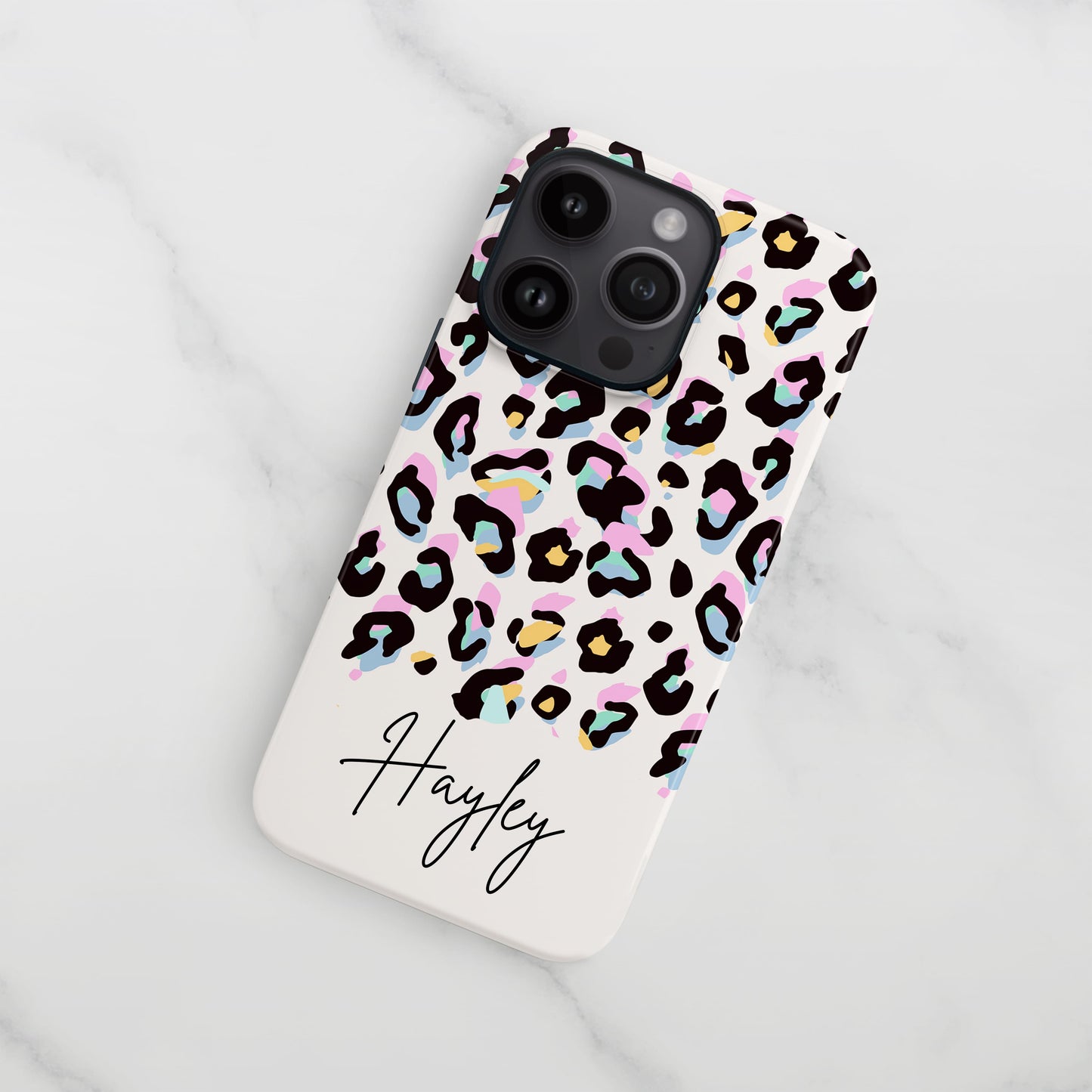 Custom Name Rainbow Leopard Print Phone Case Phone Case