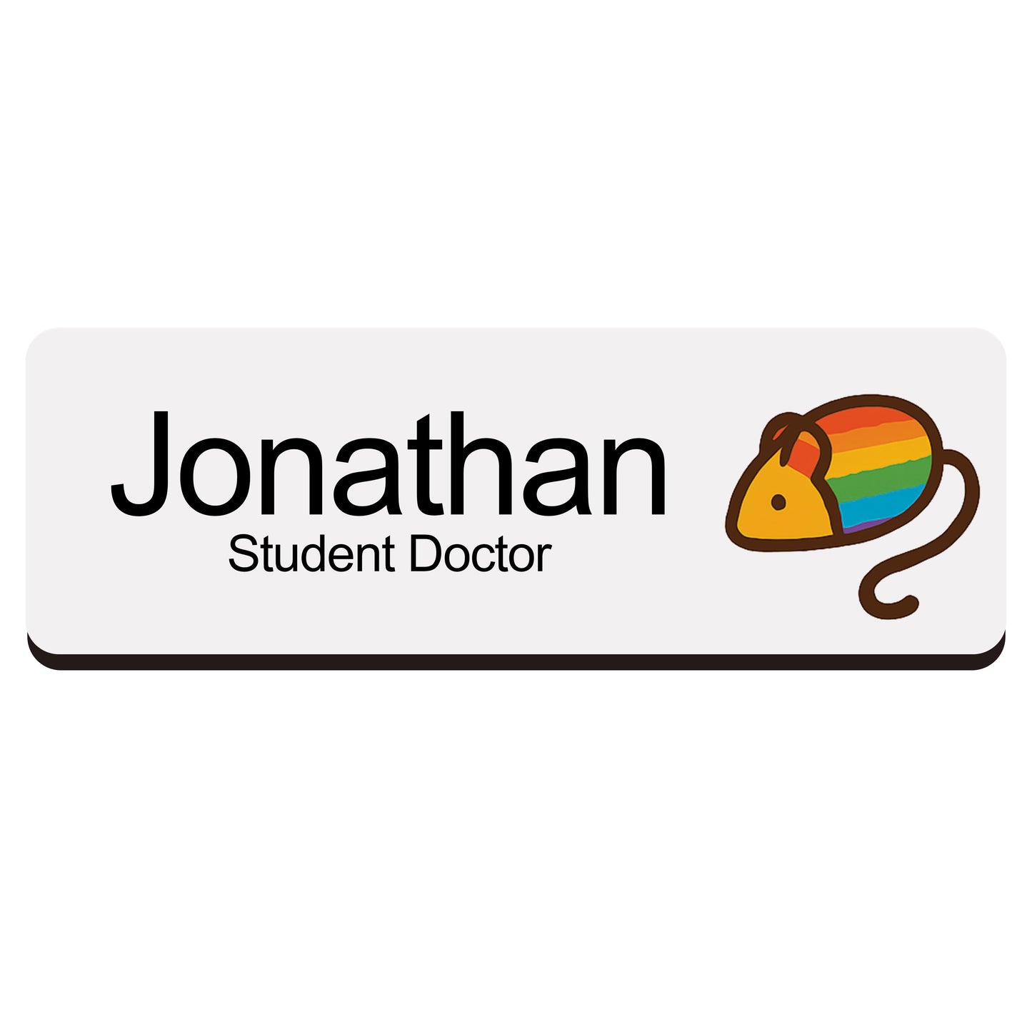 Custom Rainbow Name Badge Rainbow Mouse Name Badge