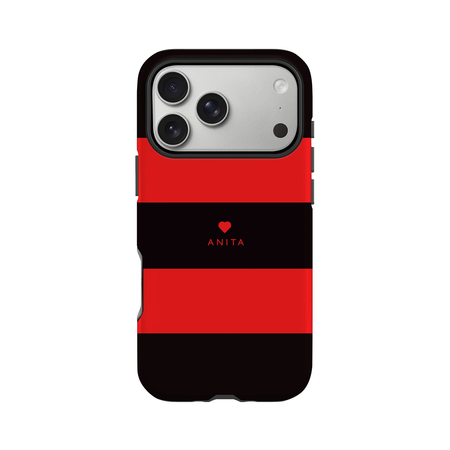 Custom Red And Black Stripes Case