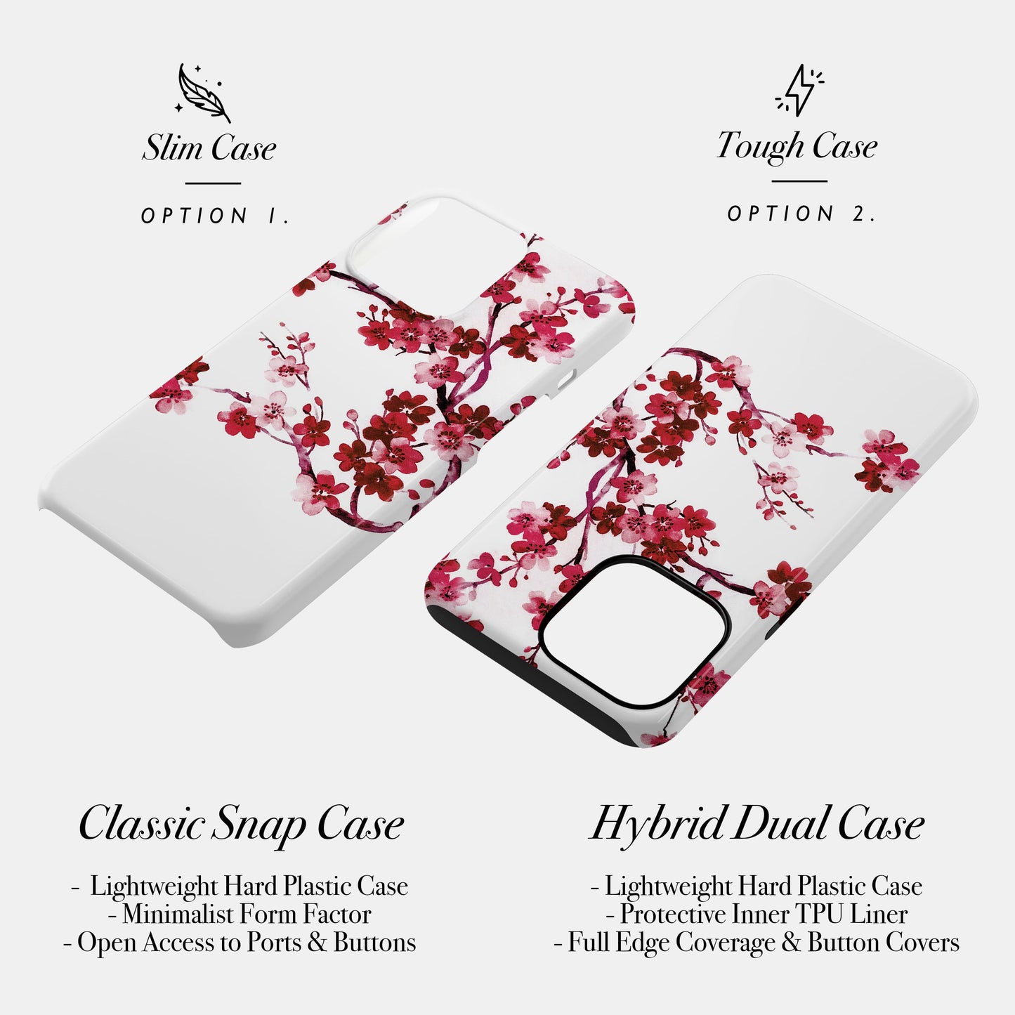 Winter Red Floral Personalised Case Phone Case