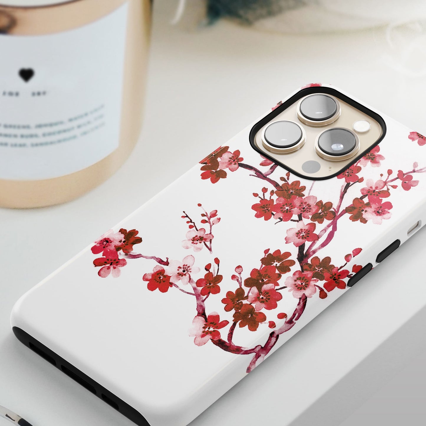 Winter Red Floral Personalised Case Phone Case