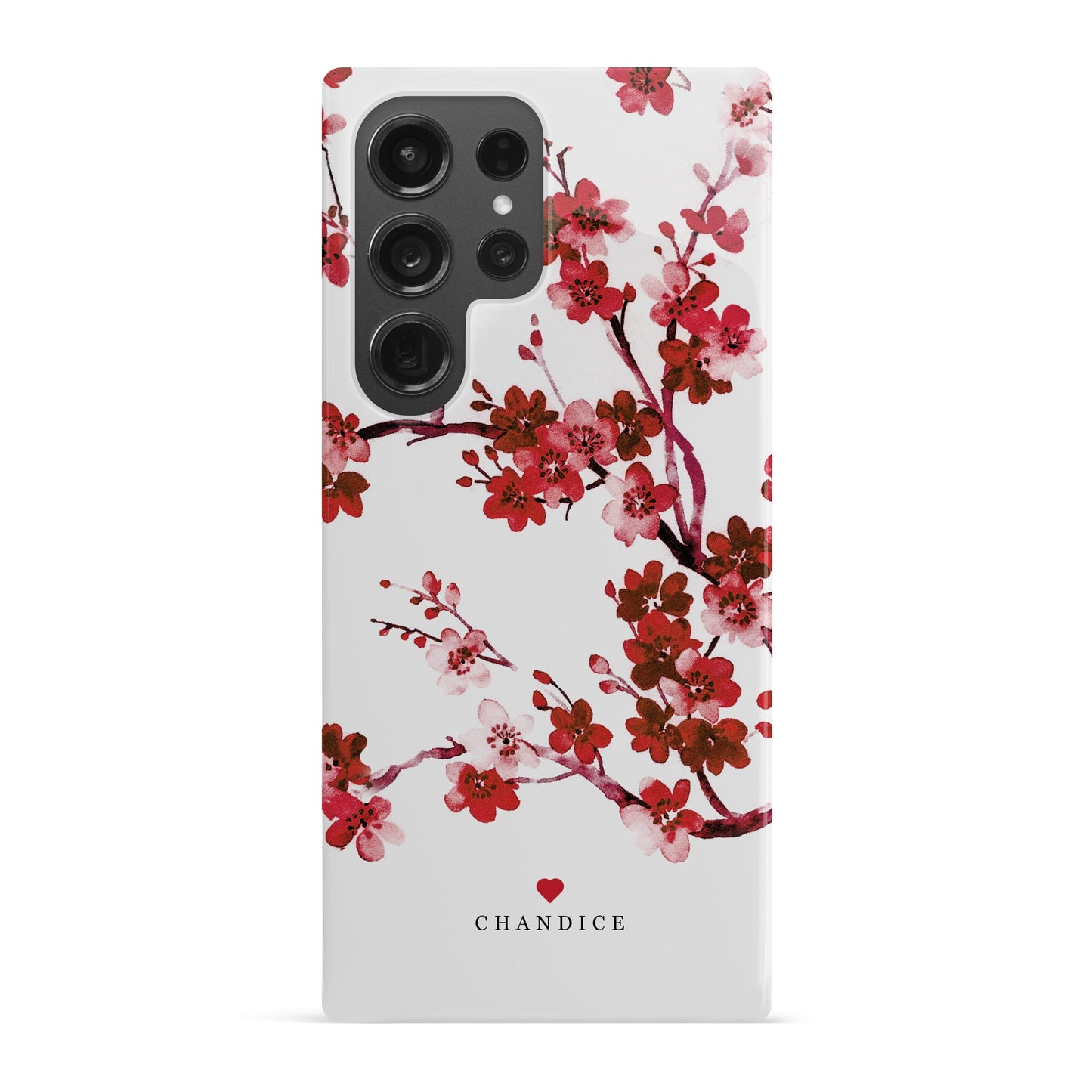 Winter Red Floral Personalised Case Phone Case