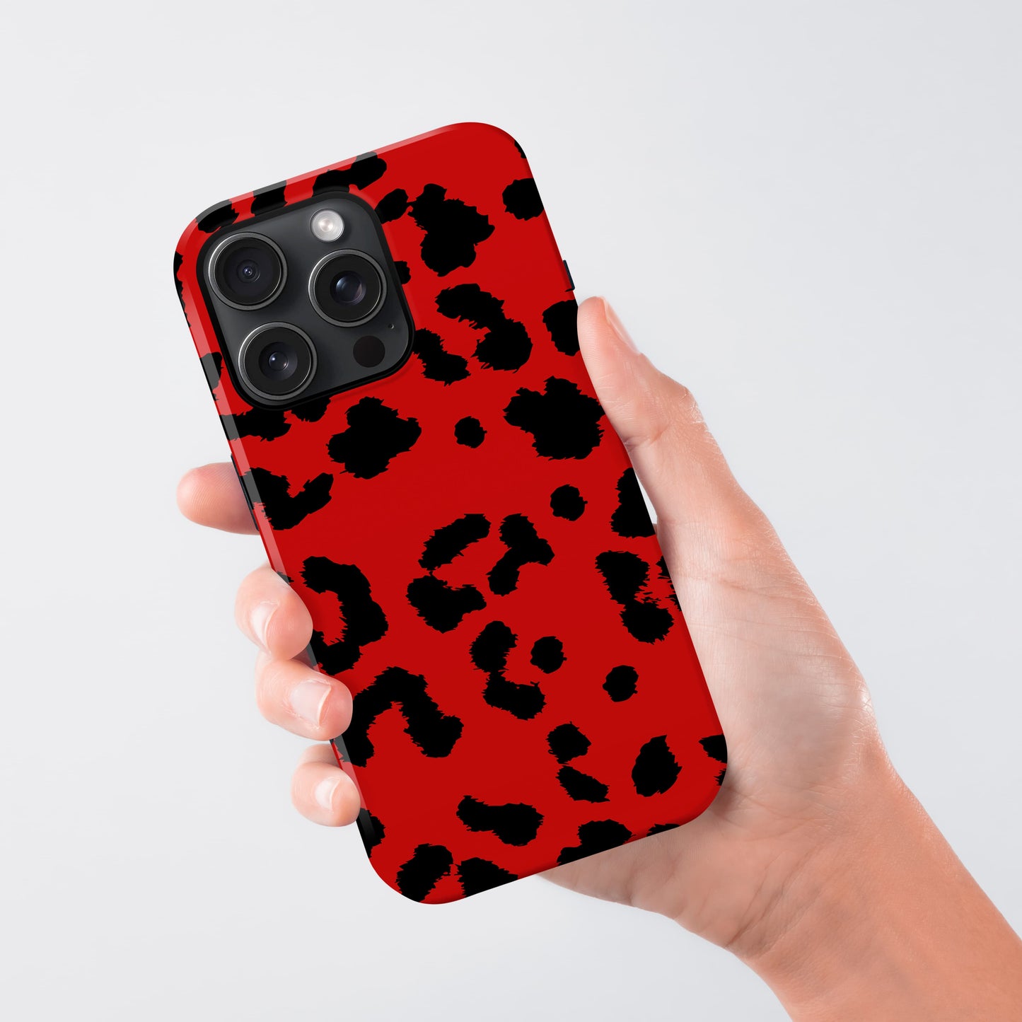 Red Leopard Print Personalised Phone Case Phone Case