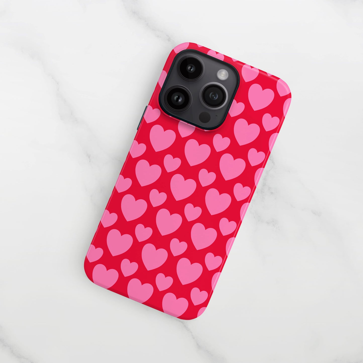 Personalised Red Pink Heart Pattern Case Phone Case
