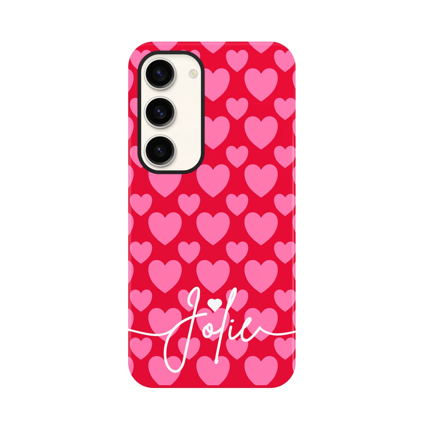 Personalised Red Pink Heart Pattern Case Phone Case