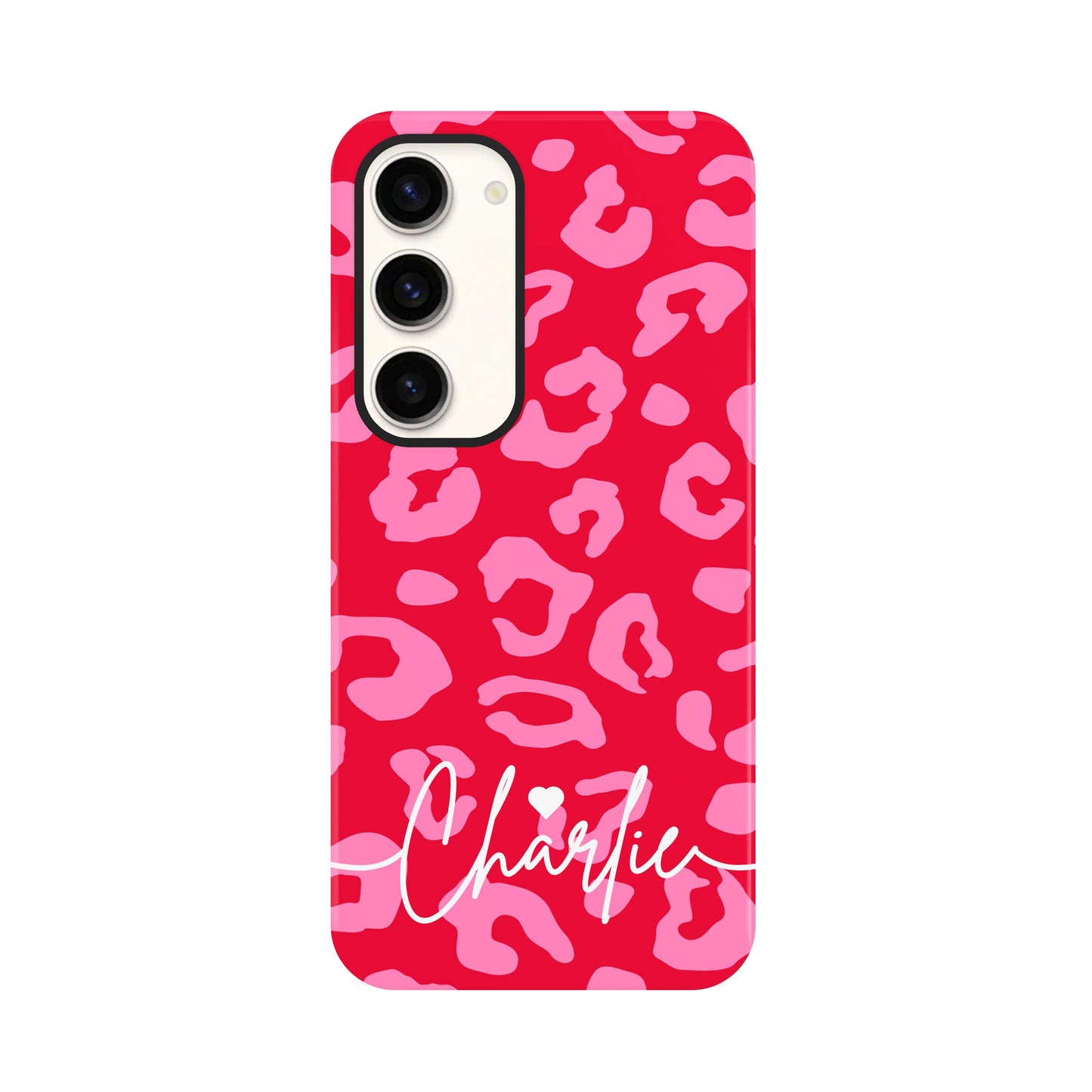 Personalised Red Pink Leopard Print Case Phone Case