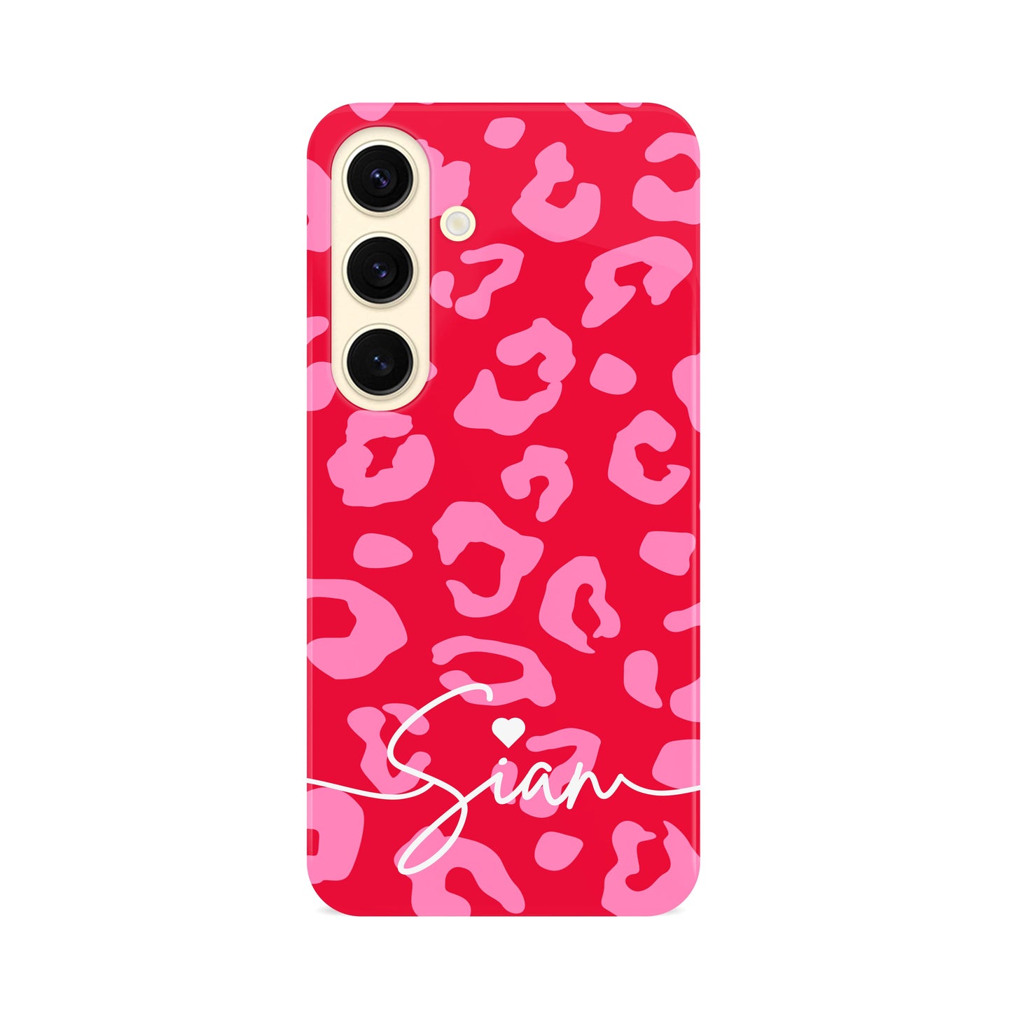 Personalised Red Pink Leopard Print Case Phone Case