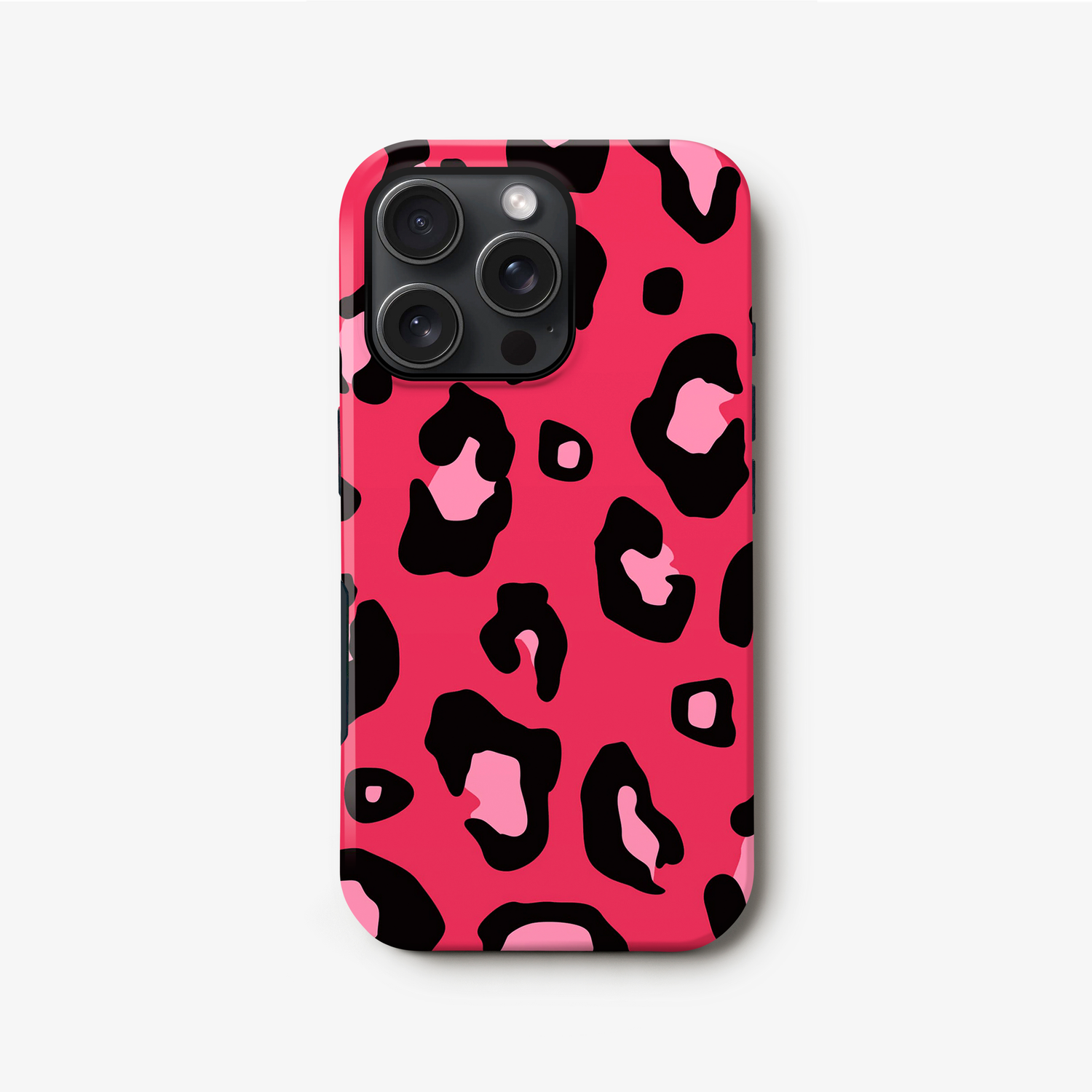 Red and Pink Leopard Spot Pattern Case iPhone 16 Pro Phone Case