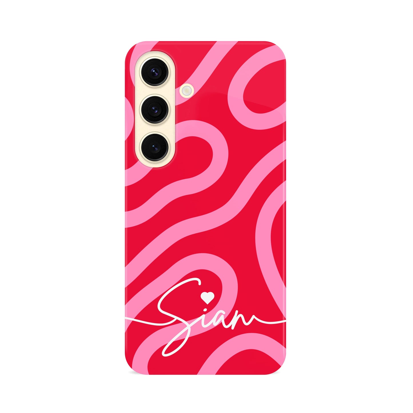 Personalised Red Pink Wavy Abstract Lines Case Phone Case