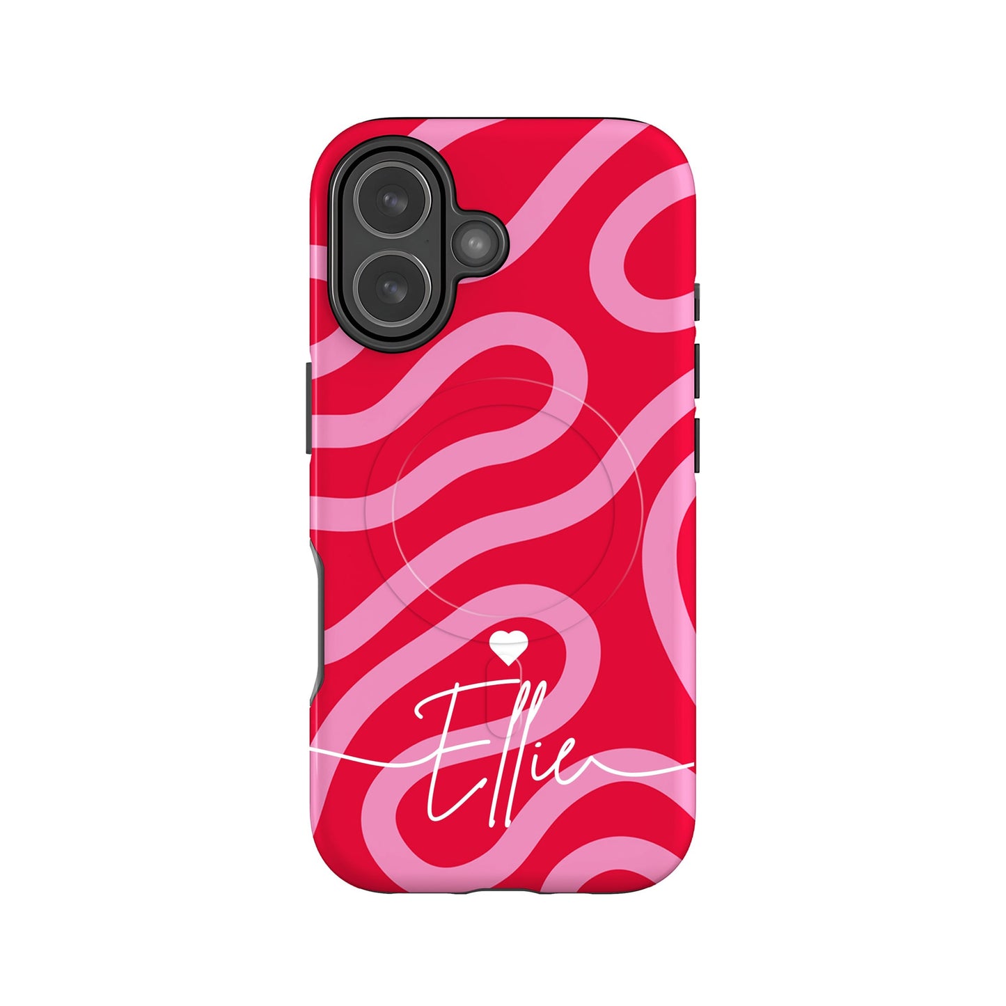 Red Pink Wavy Lines Magsafe Case