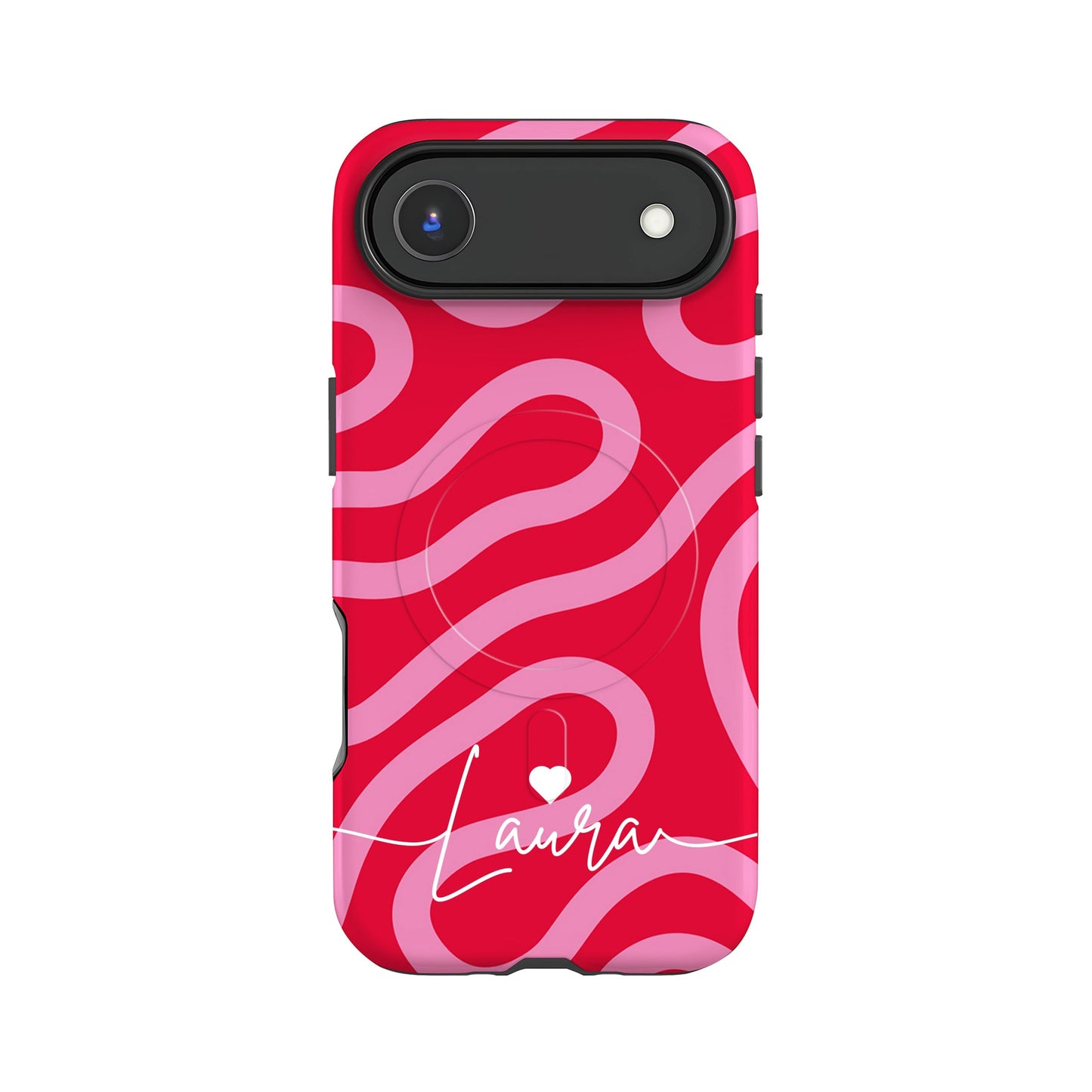 Red Pink Wavy Lines Magsafe Case