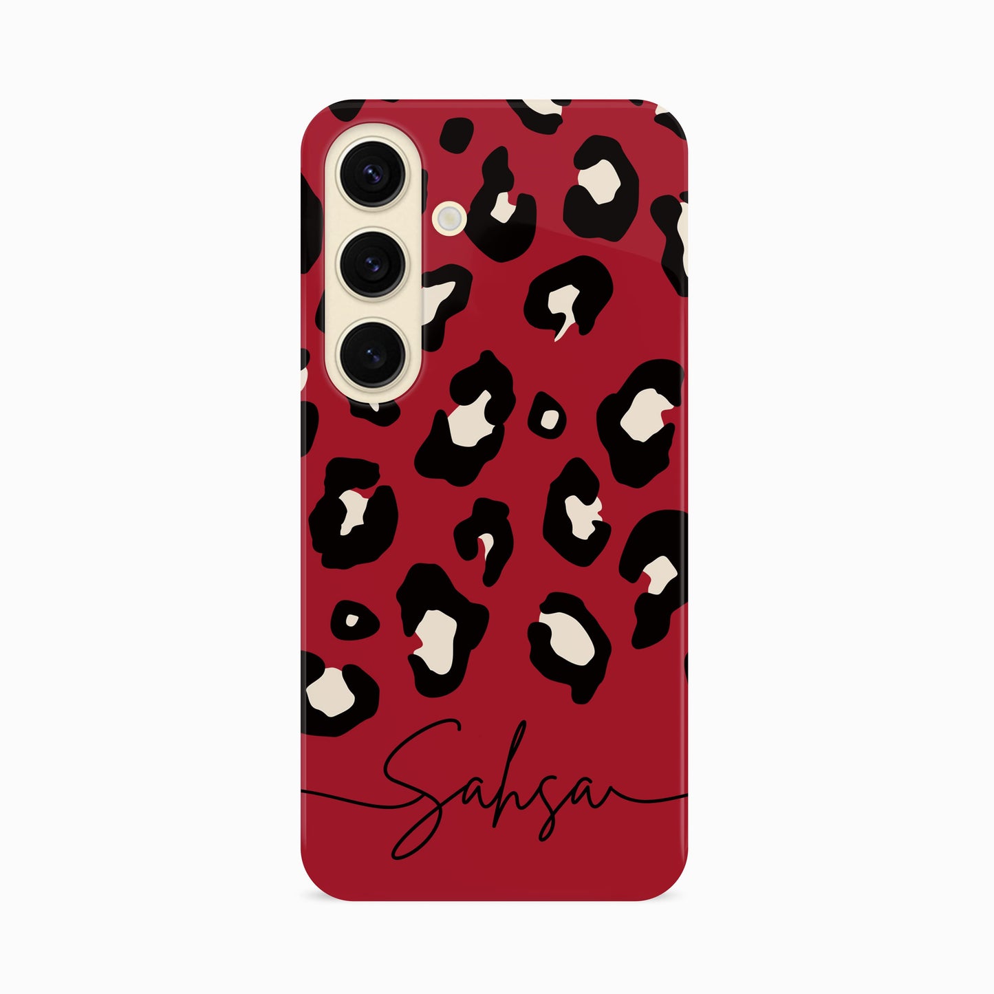 Custom Name Red Leopard Print Phone Case Phone Case