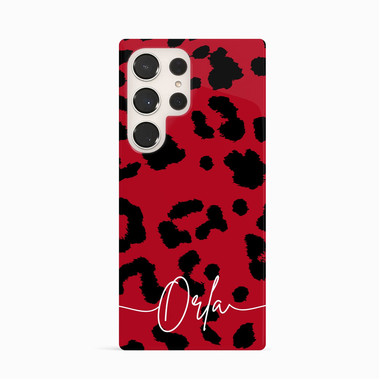 Red Leopard Print Personalised Phone Case Phone Case