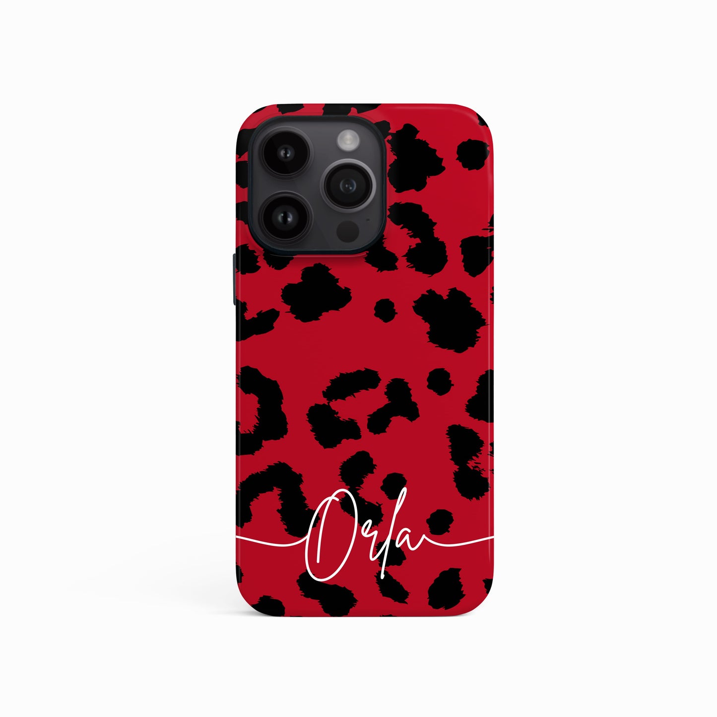 Red Leopard Print Personalised Phone Case Phone Case