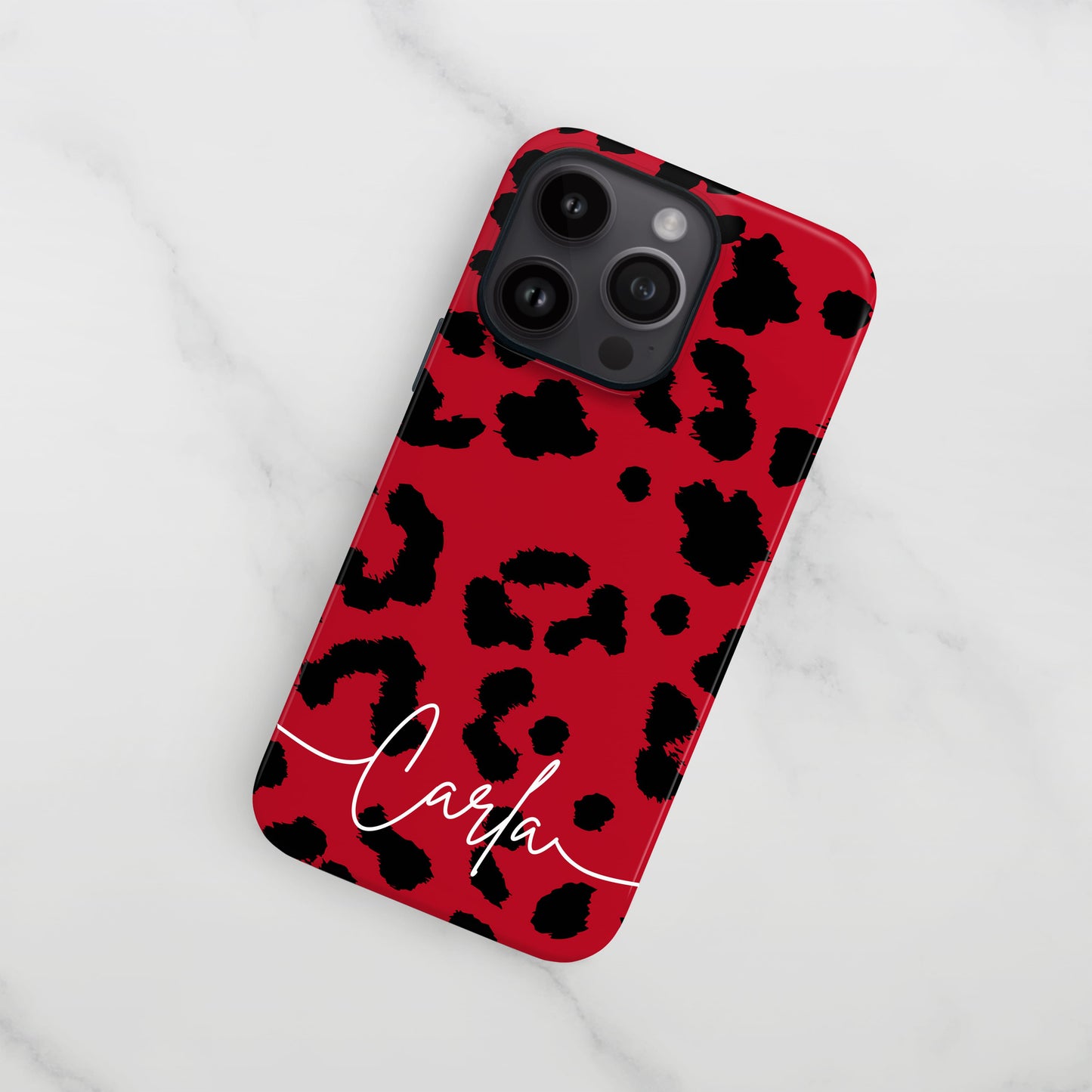 Red Leopard Print Personalised Phone Case Phone Case