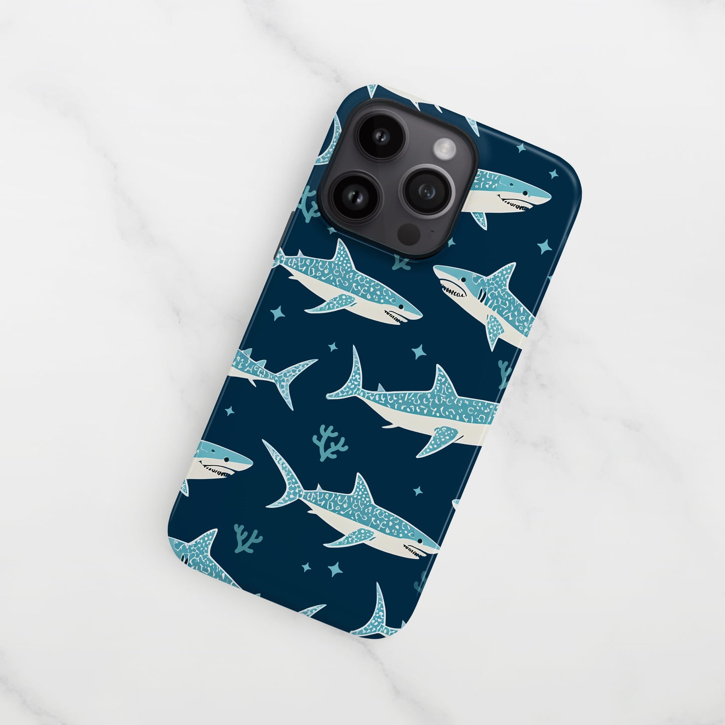 Retro Shark Pattern Phone Case Phone Case