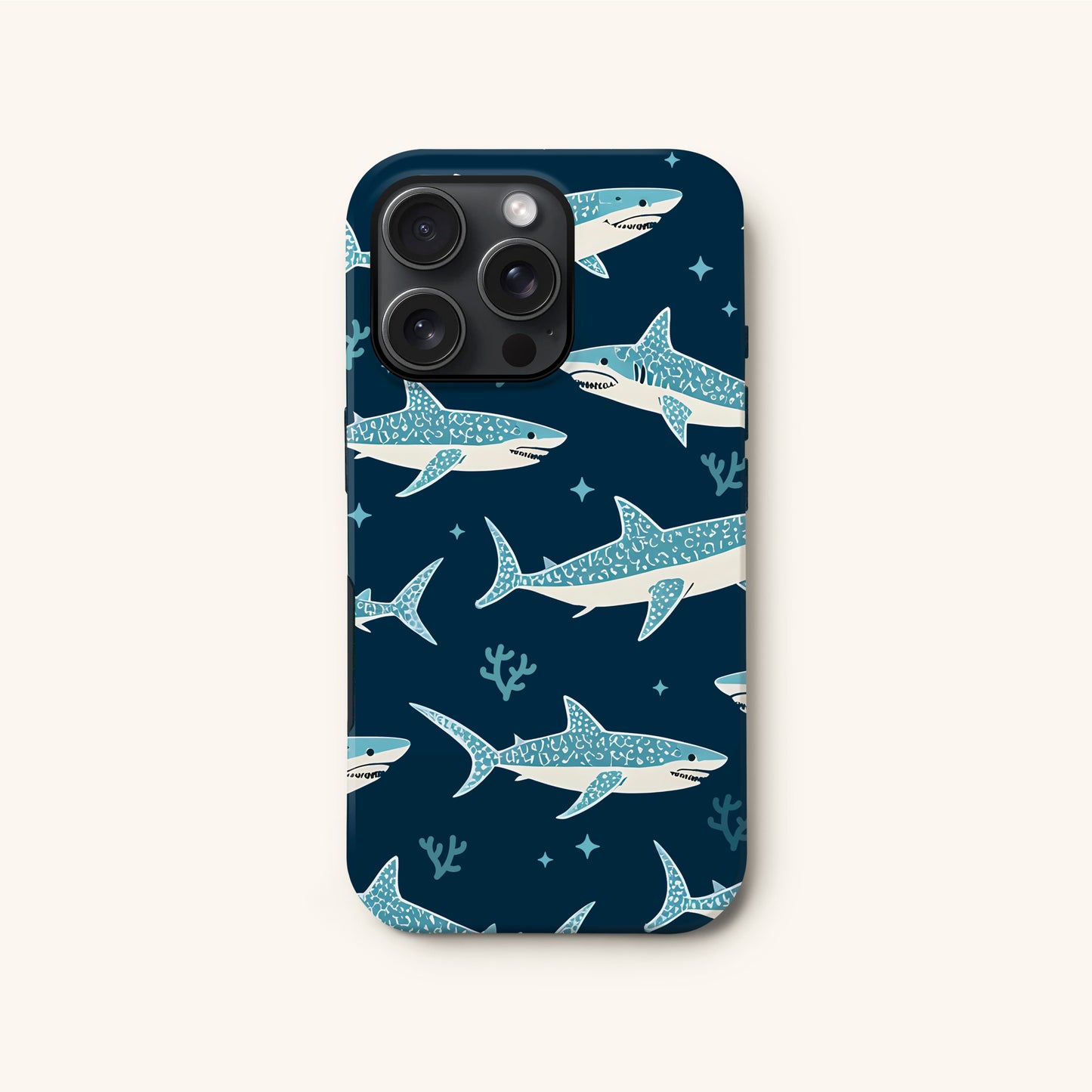 Retro Shark Pattern Phone Case Phone Case