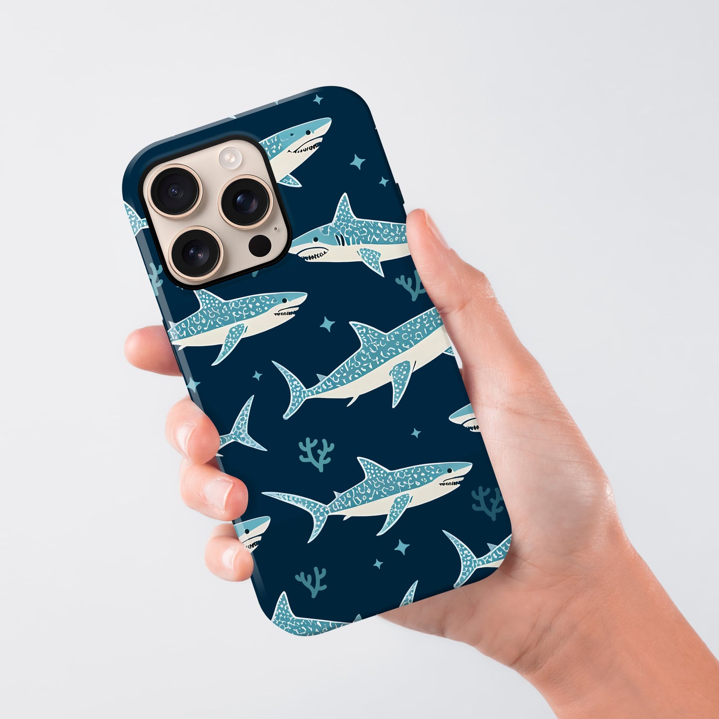 Retro Shark Pattern Phone Case Phone Case