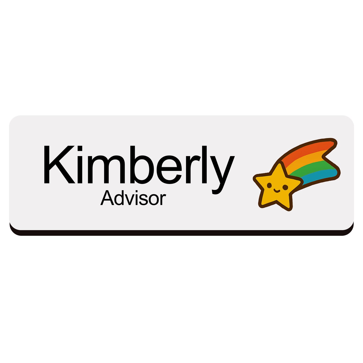 Custom Rainbow Name Badge Rainbow Shooting Star Name Badge