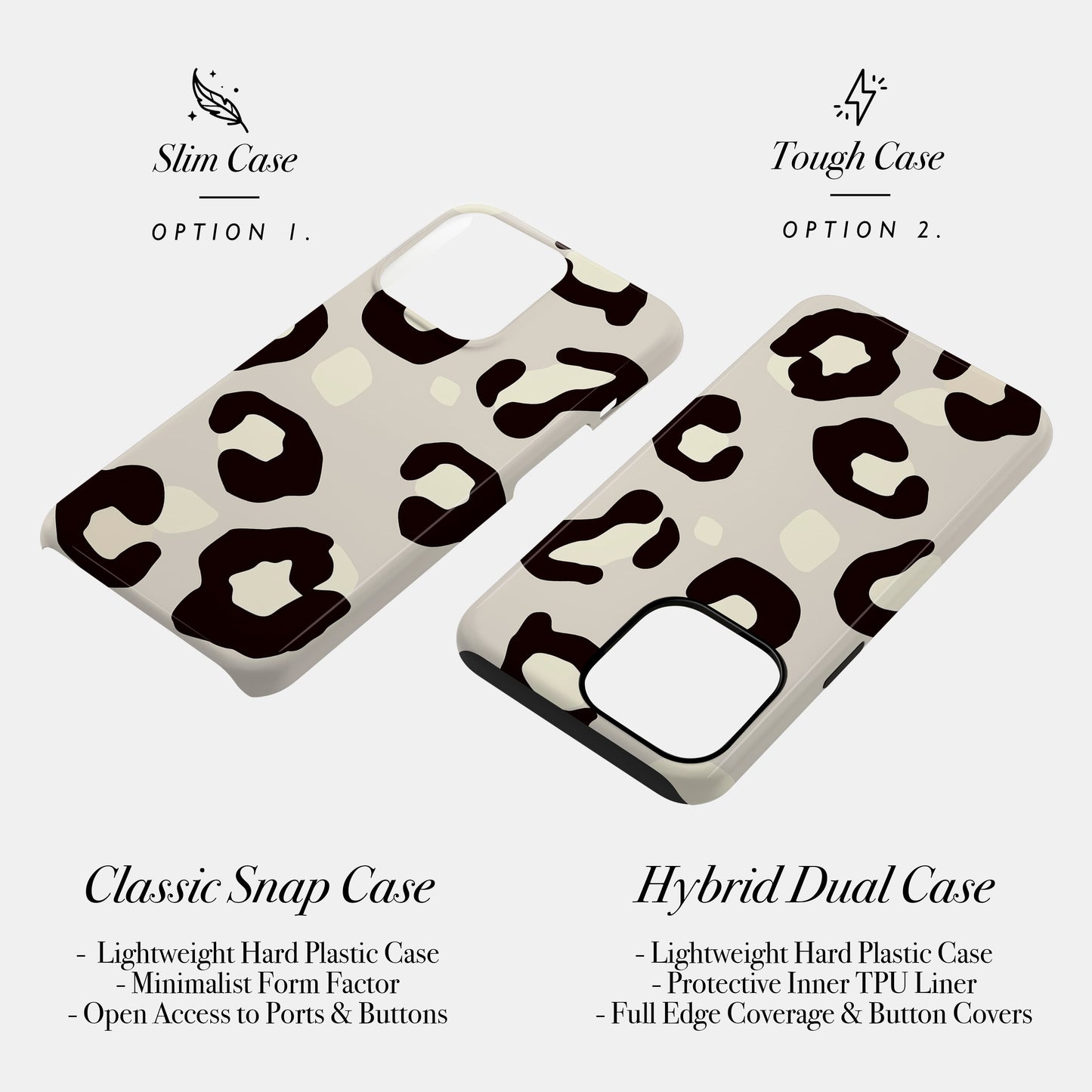 Snow Leopard Print Phone Case Phone Case