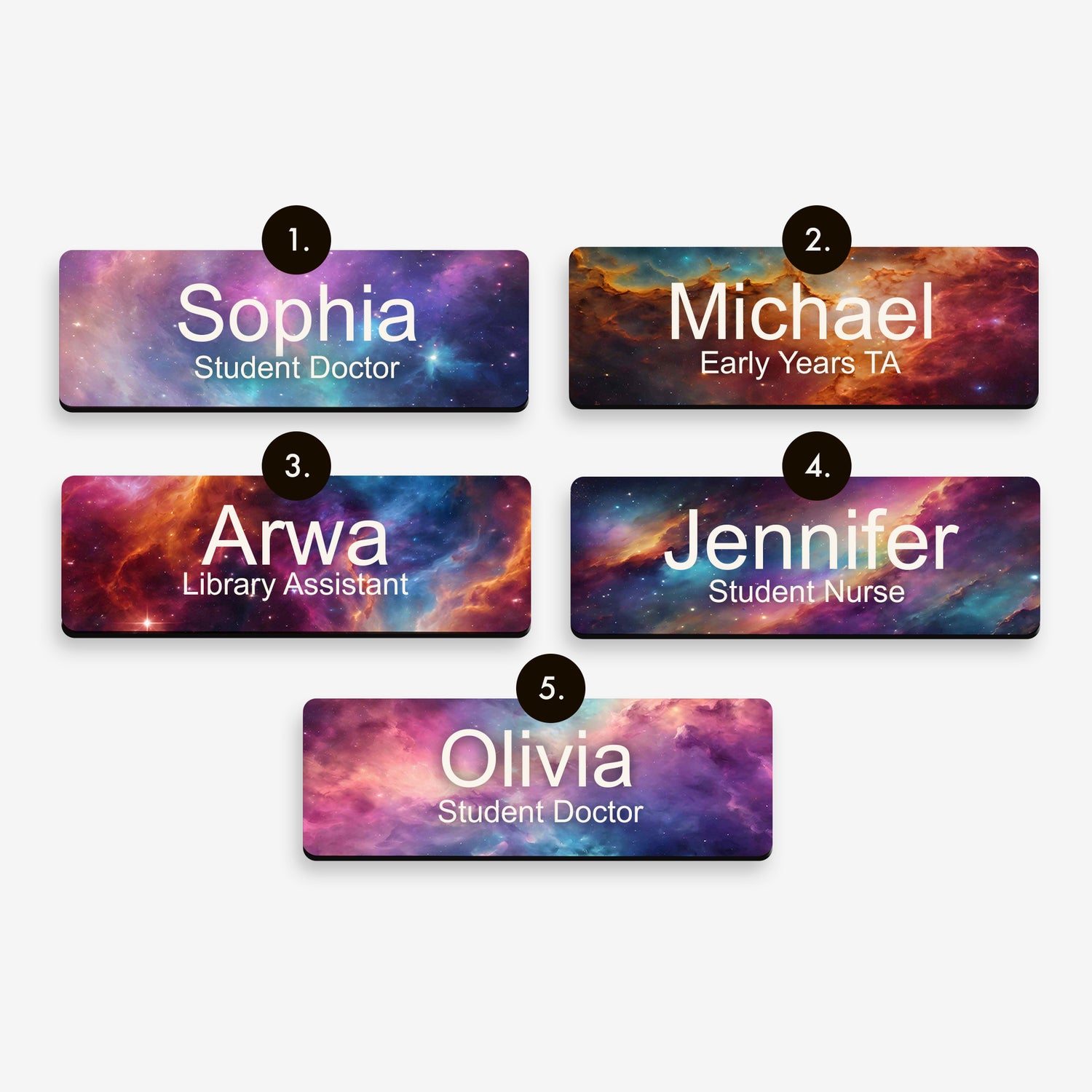 Space Art Custom Name Badge Name Badge