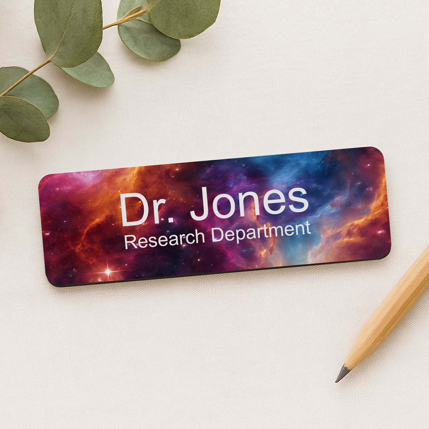 Space Art Custom Name Badge Name Badge